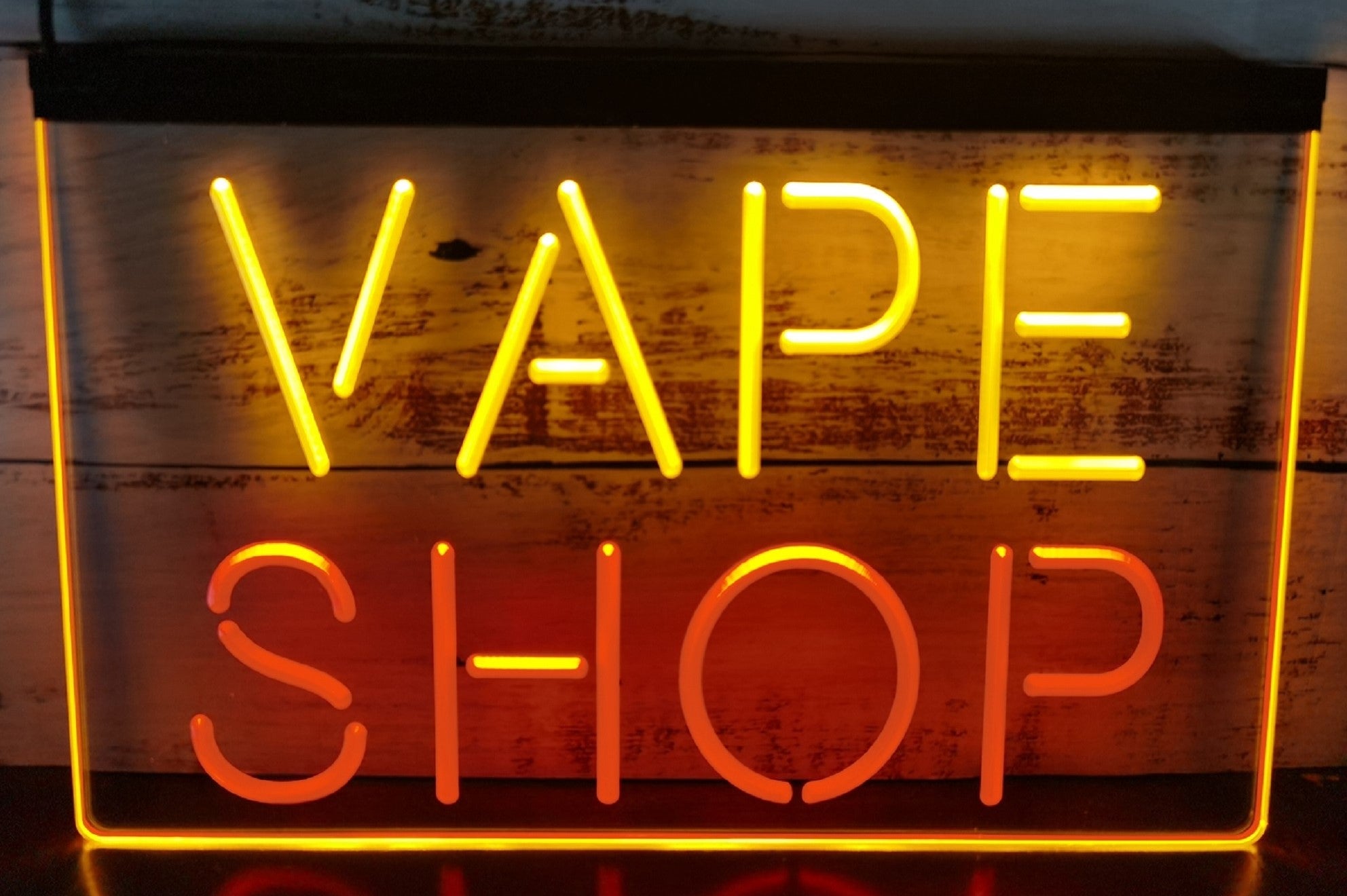 Vape Shop Led Neon Sign Dual Color Smoke Vape Shop Wall Or Desktop Decor
