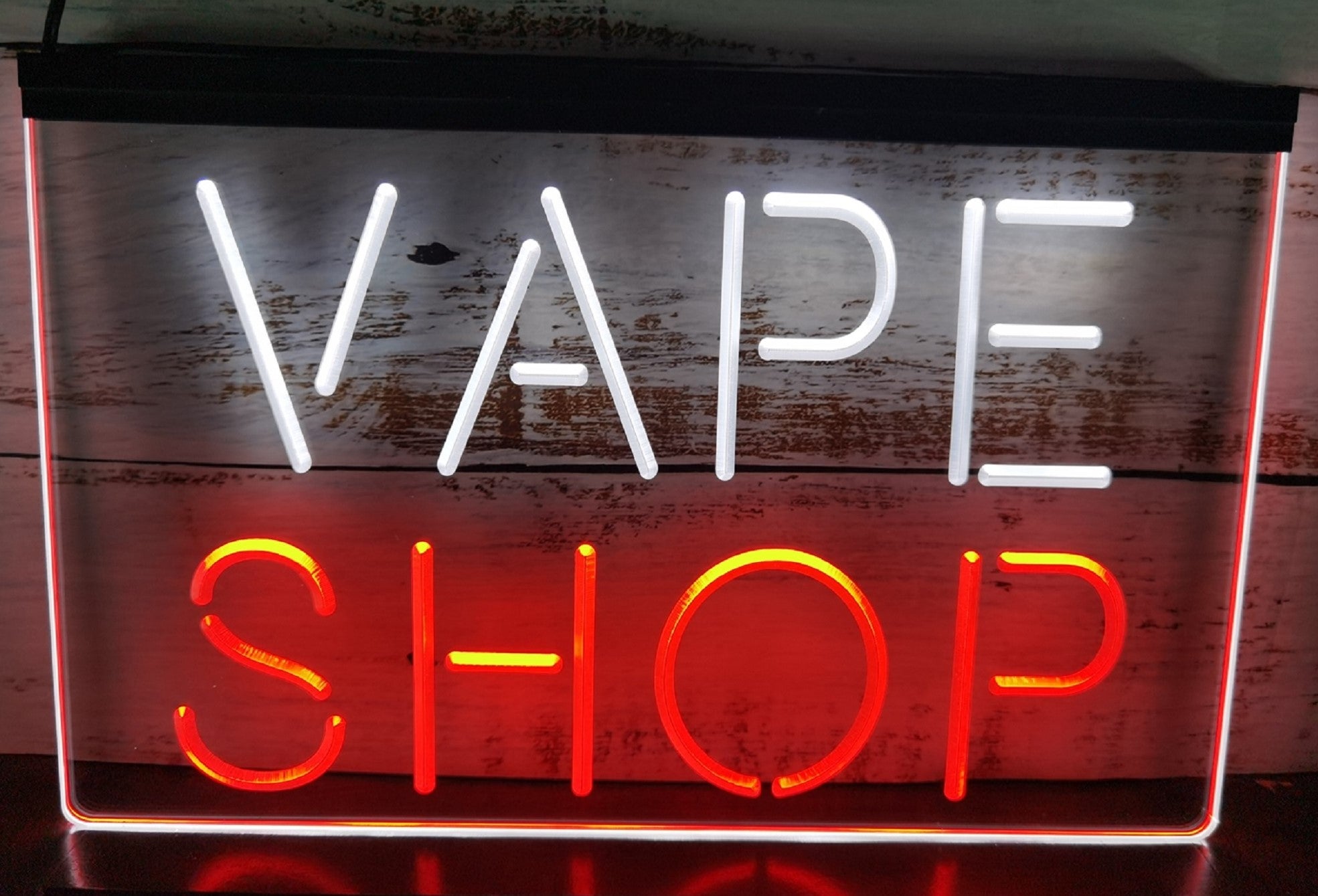 Vape Shop Led Neon Sign Dual Color Smoke Vape Shop Wall Or Desktop Decor