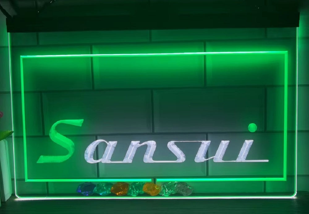 Sansui Led Neon Sign Dual Color Home Music Room Audio Recording Studio Decor