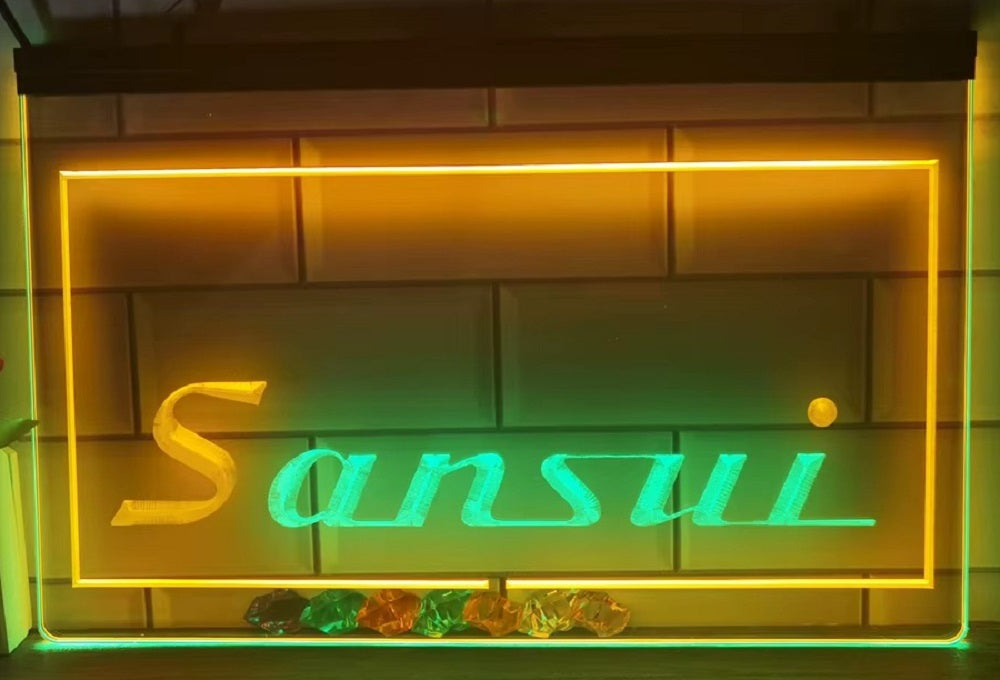 Sansui Led Neon Sign Dual Color Home Music Room Audio Recording Studio Decor