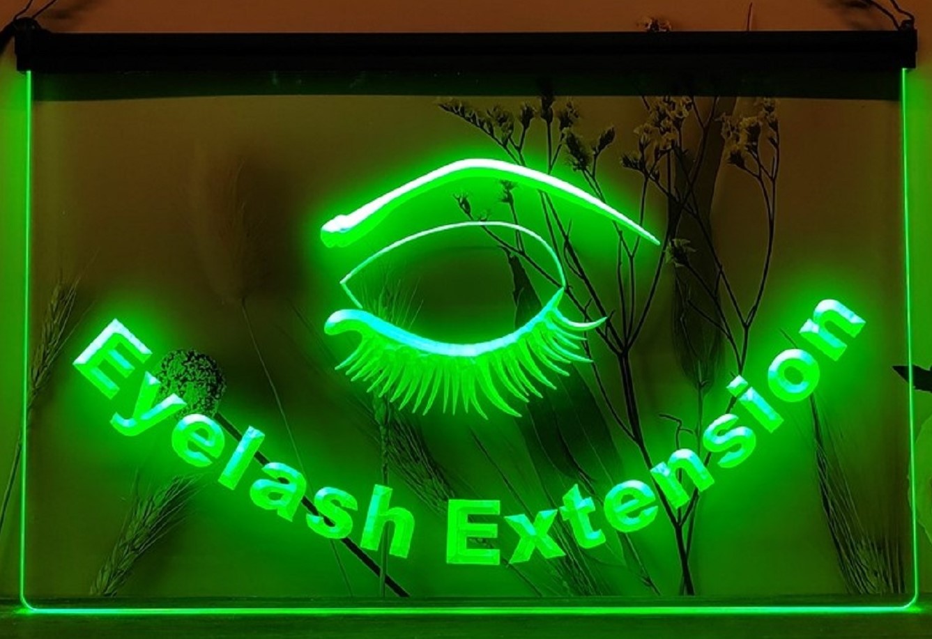 Eyelash Extension Led Neon Sign Beauty Salon Decor Wall Hanging Or Desktop