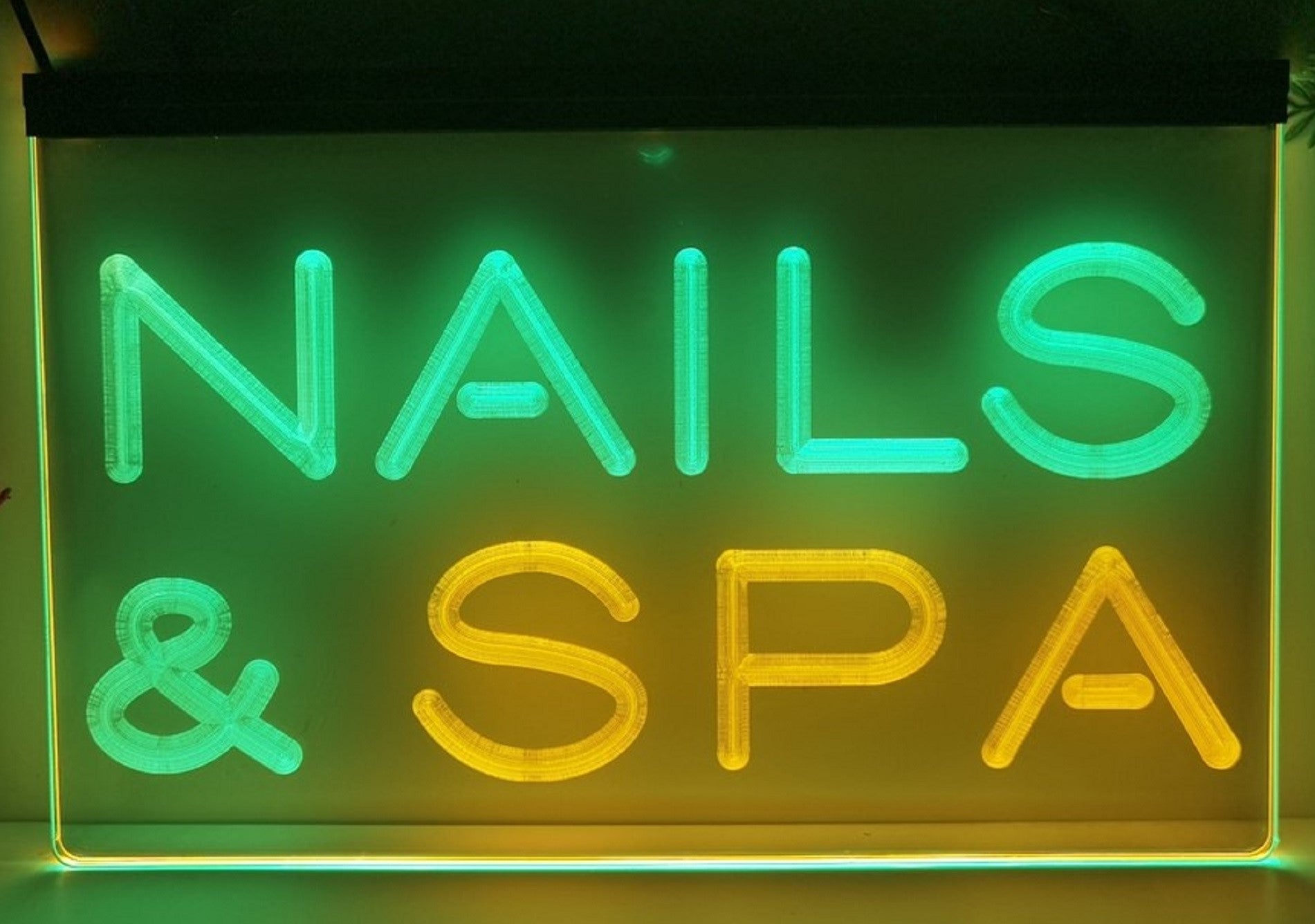 Nails & SPA Led Neon Sign Dual Color Spa Beauty Salon Decor Wall Hanging OR Desktop
