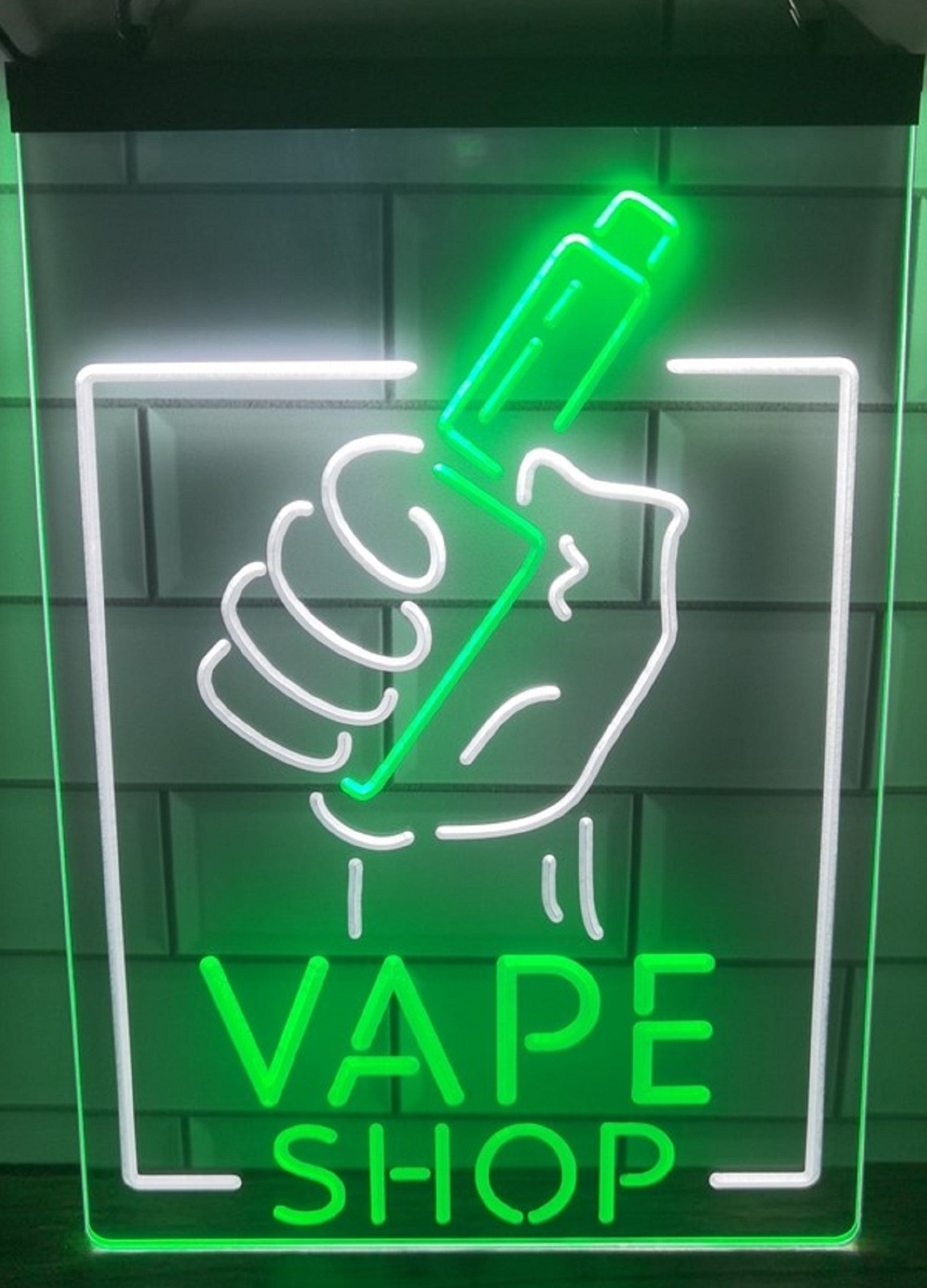 Vape Shop Smoking Led Neon Sign Dual Color Vape Smoke Shop Decor