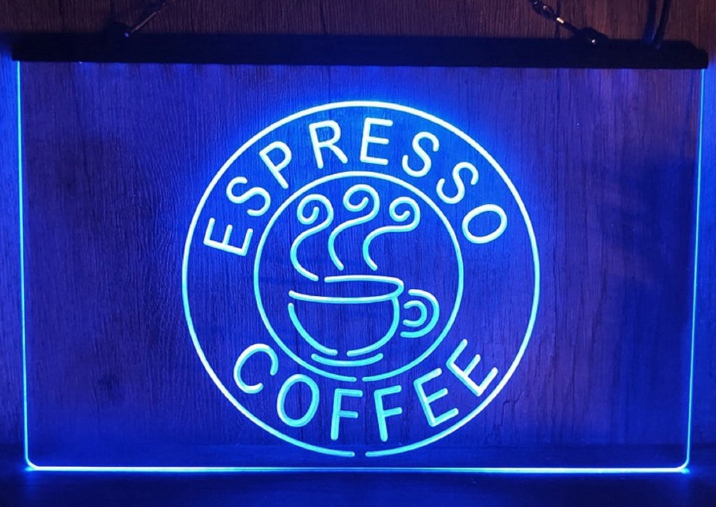 Espresso Coffee Led Neon Sign Coffee Shop Decor Wall Hanging OR Desktop