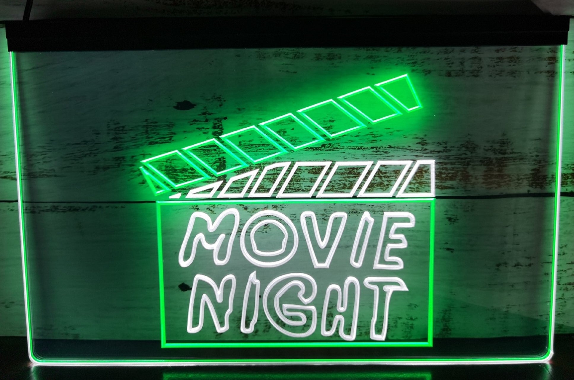 Movie Night Led Neon Sign Dual Color Studio Cinema Theatre Home Movie Room Decor
