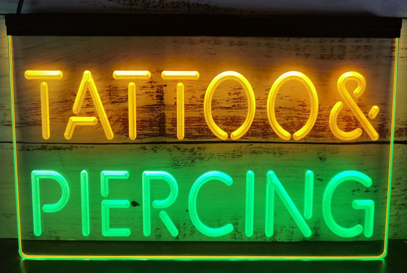 Tattoo & Piercing Led Neon Sign Dual Color Tattoo Salon Shop Decor