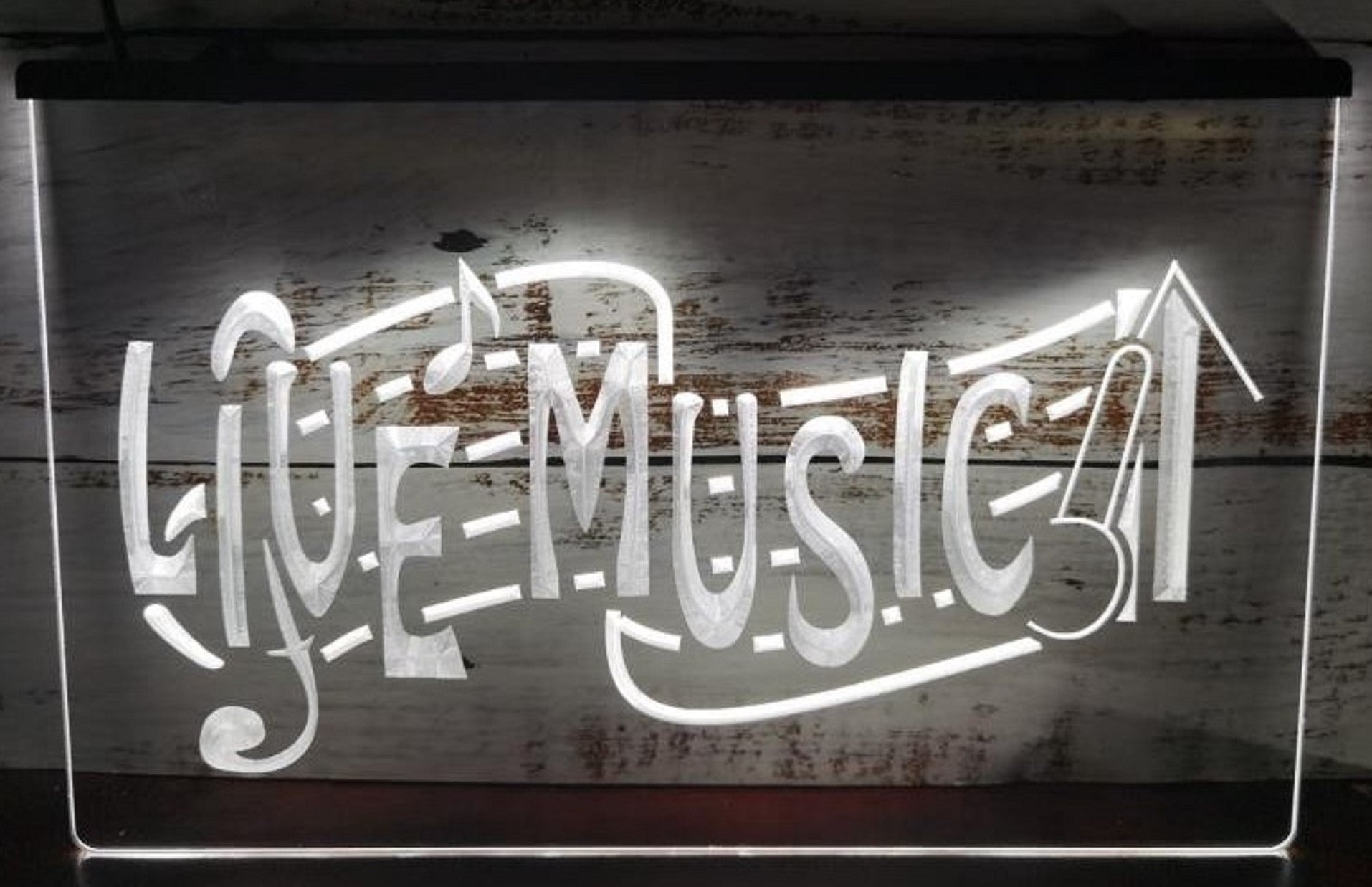 Live Music Led Neon Sign Home Music Room Studio Music Shop Decor
