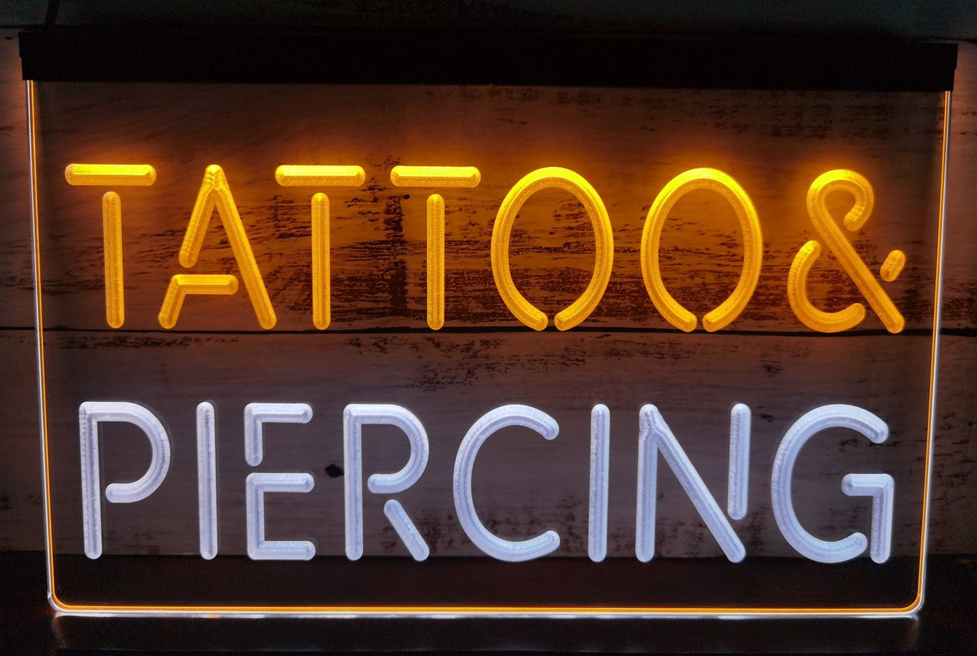 Tattoo & Piercing Led Neon Sign Dual Color Tattoo Salon Shop Decor