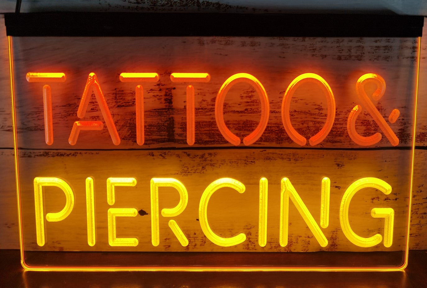 Tattoo & Piercing Led Neon Sign Dual Color Tattoo Salon Shop Decor