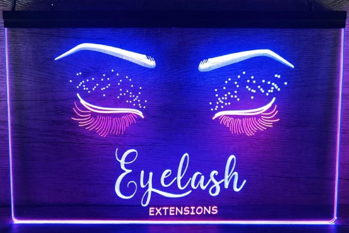 Eyelash Extension Led Neon Sign Dual Color Beauty Eyelash Nail Salon Decor