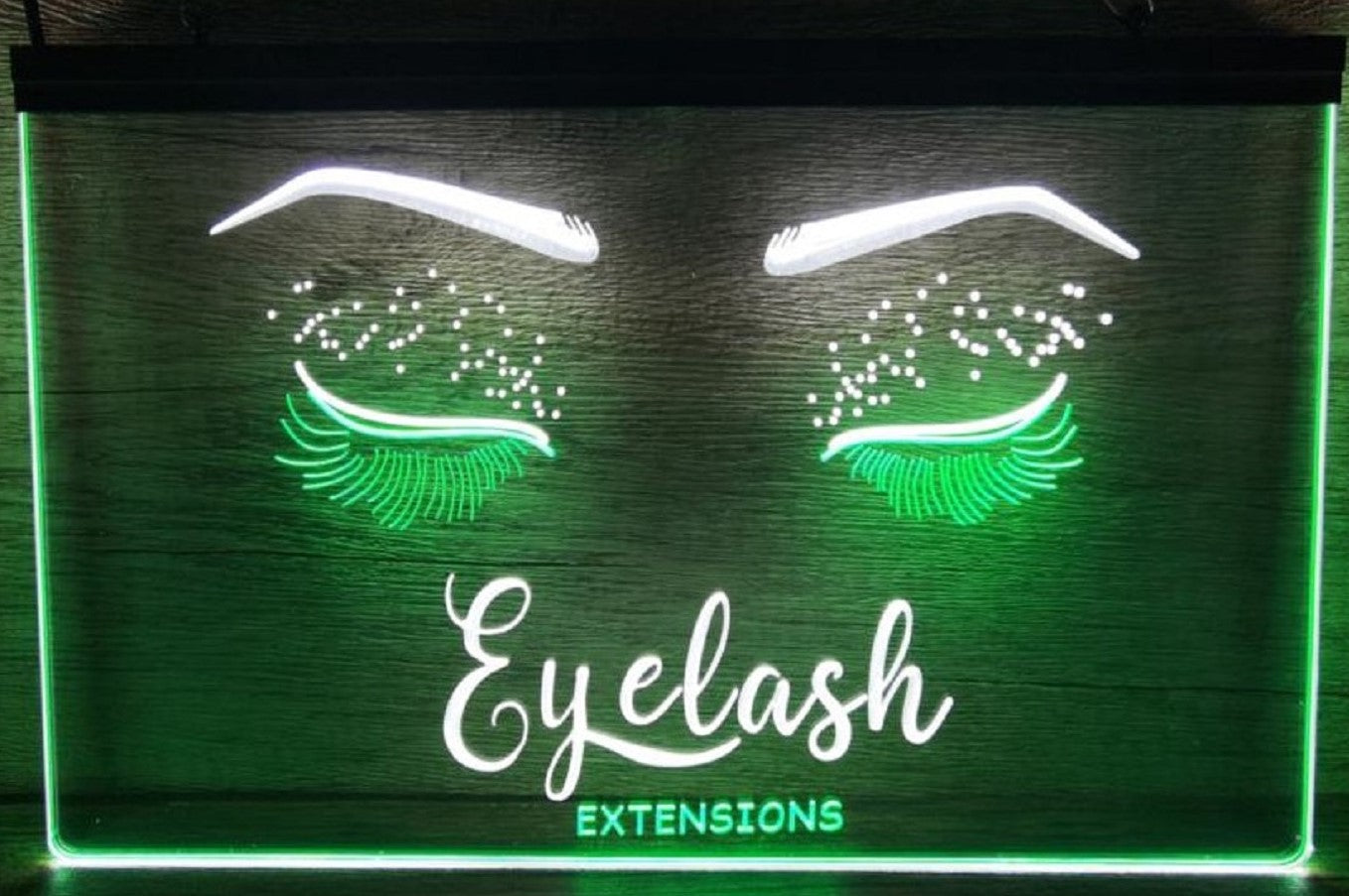 Eyelash Extension Led Neon Sign Dual Color Beauty Eyelash Nail Salon Decor