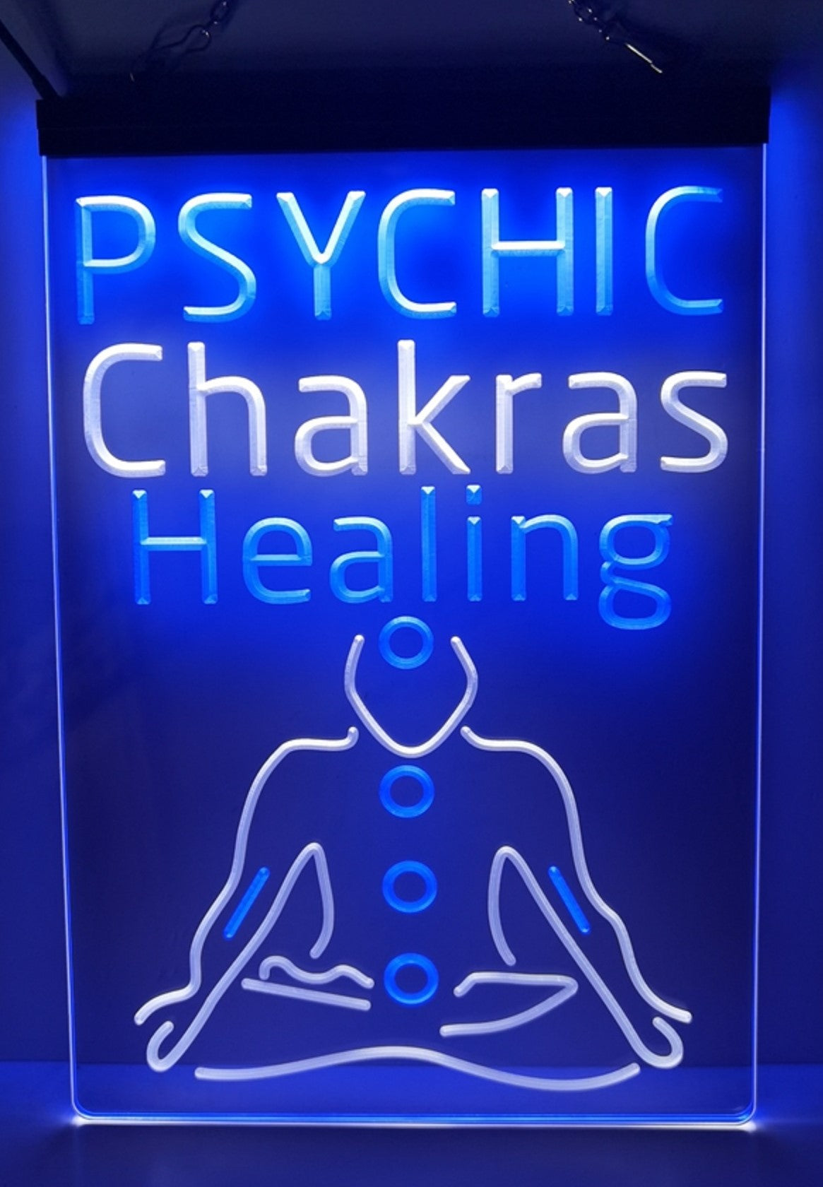 Psychic Chakras Healing Led Neon Sign Dual Color Tarot Shop Decor Wall Hanging OR Desktop