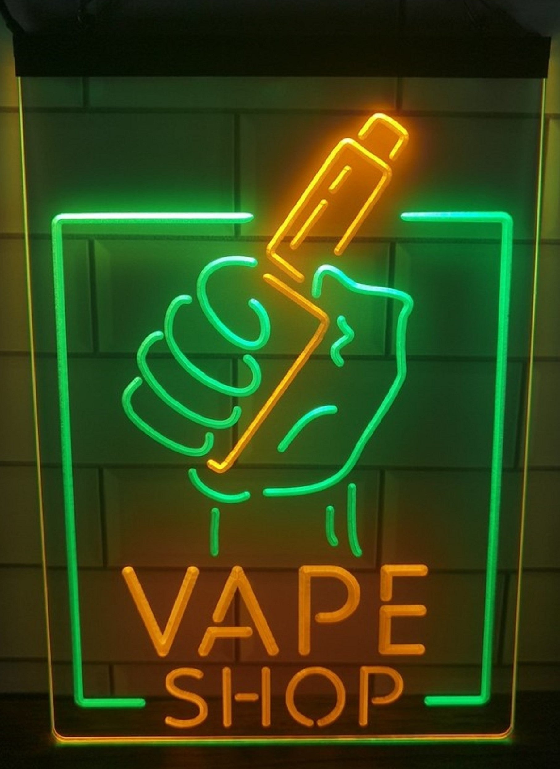 Vape Shop Smoking Led Neon Sign Dual Color Vape Smoke Shop Decor