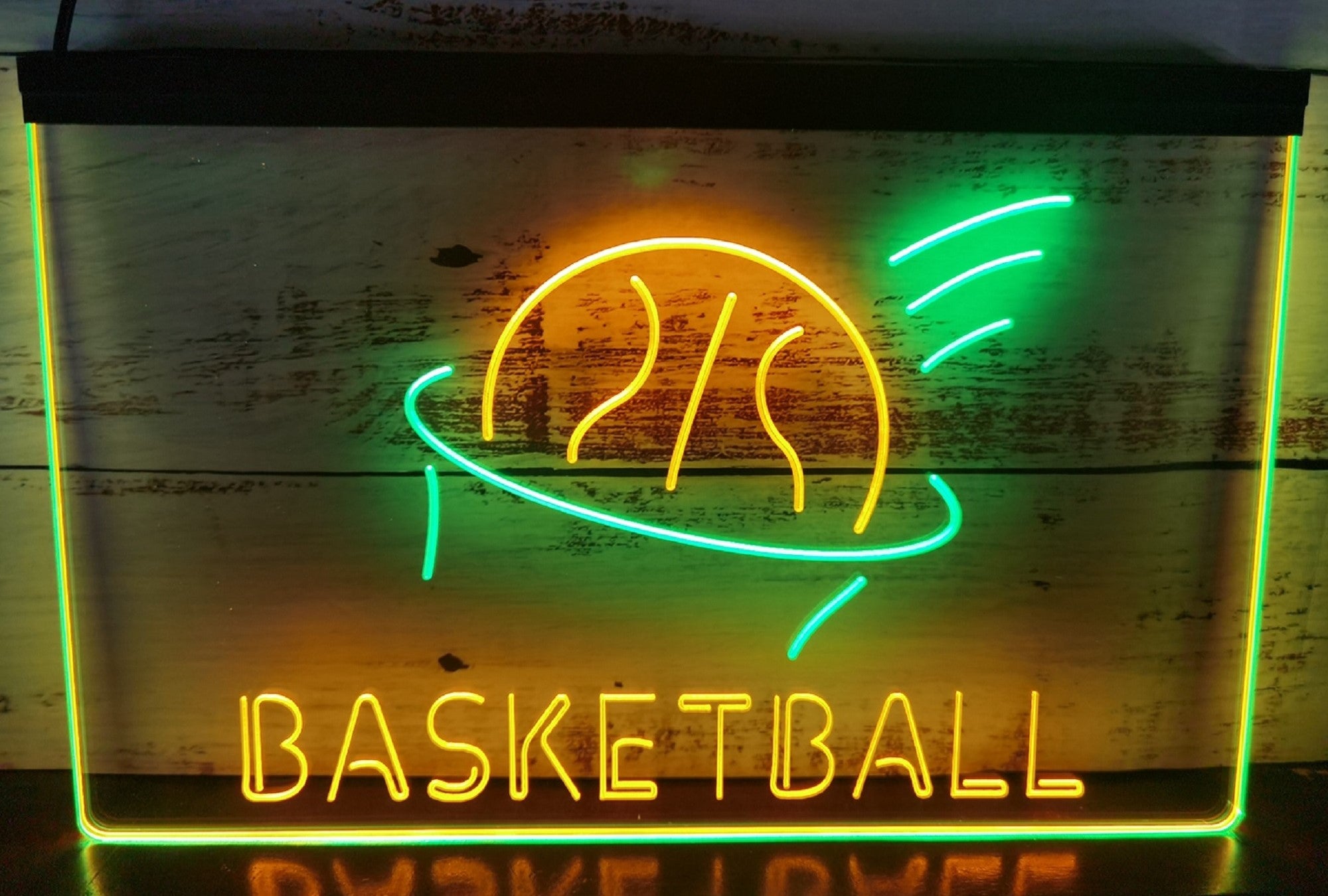 Basketball Led Neon Sign Dual Color Home Gym Sport Club Wall Or Desktop Decor