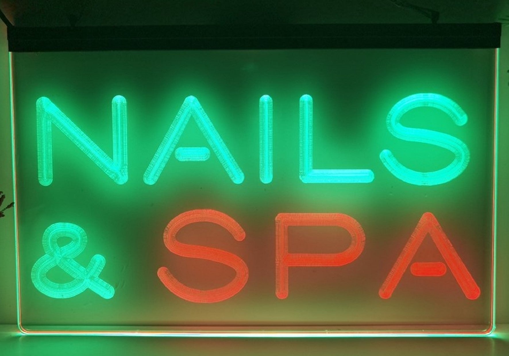 Nails & SPA Led Neon Sign Dual Color Spa Beauty Salon Decor Wall Hanging OR Desktop