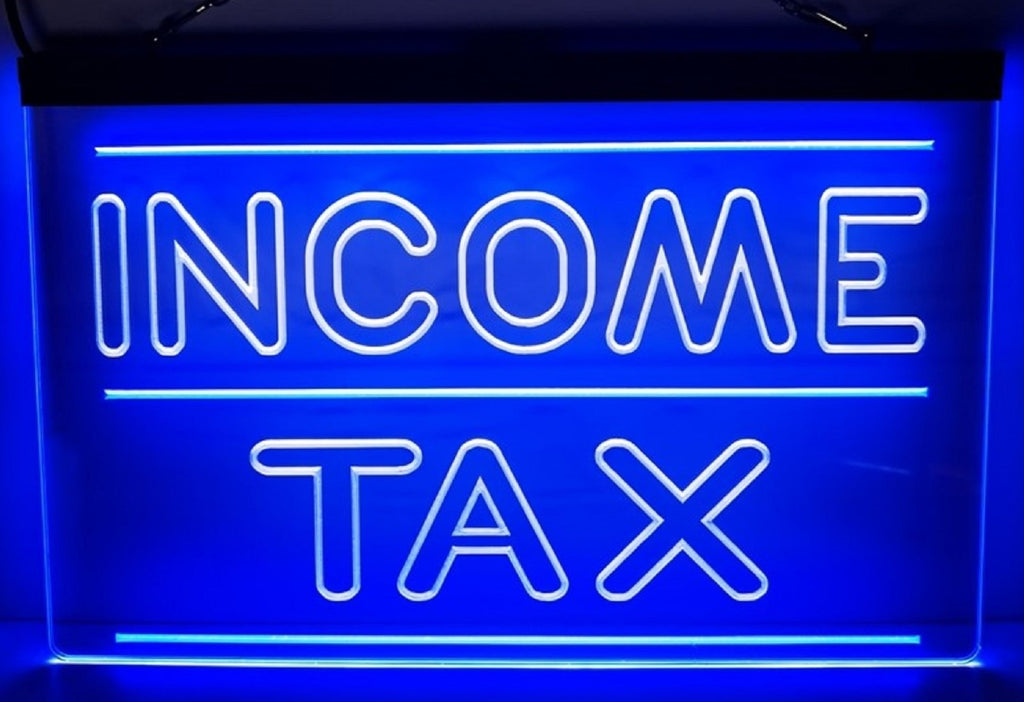 Income Tax Led Neon Sign Dual Color Accountant Income Tax Service Office Decor