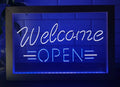 Welcome Open Led Neon Sign Framed Store Shop Coffee Shop Restaurant Decor