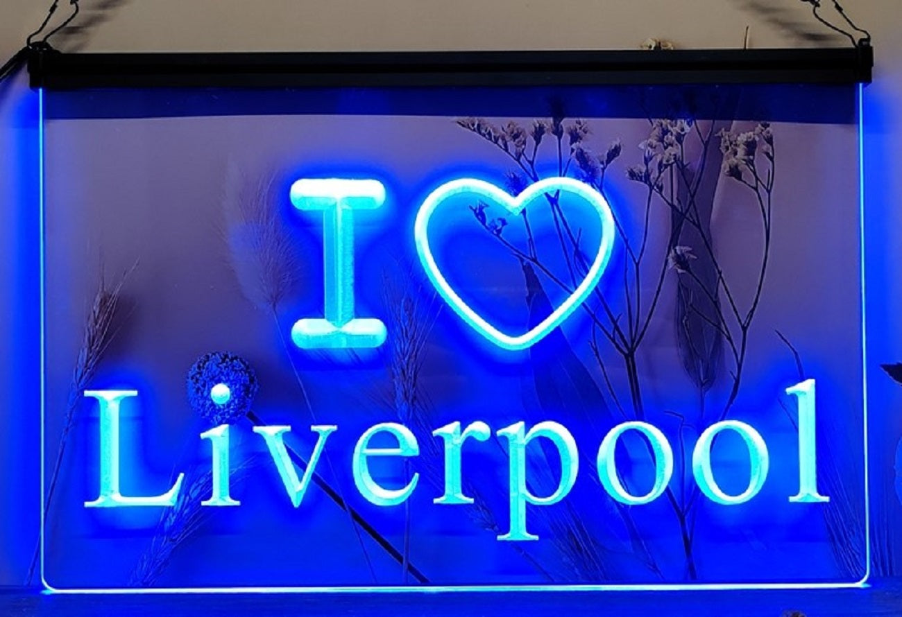 I Love Liverpool Led Neon Sign Home Soccer Football Sport Shop Decor