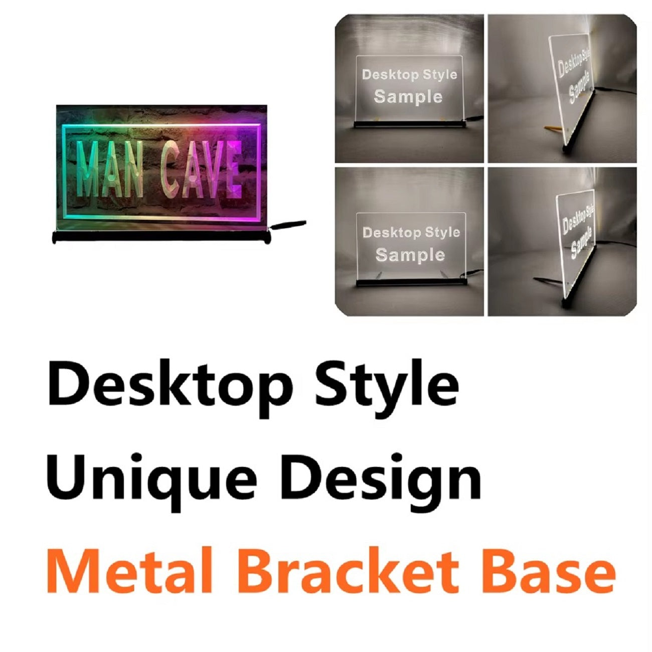 Man Cave Led Neon Sign Multi Mode Home Man Cave Wall Or Desktop Decor