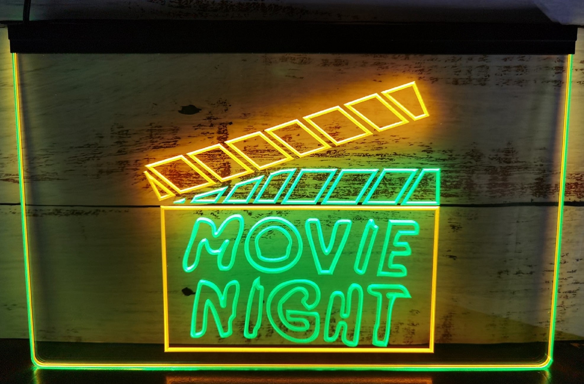 Movie Night Led Neon Sign Dual Color Studio Cinema Theatre Home Movie Room Decor