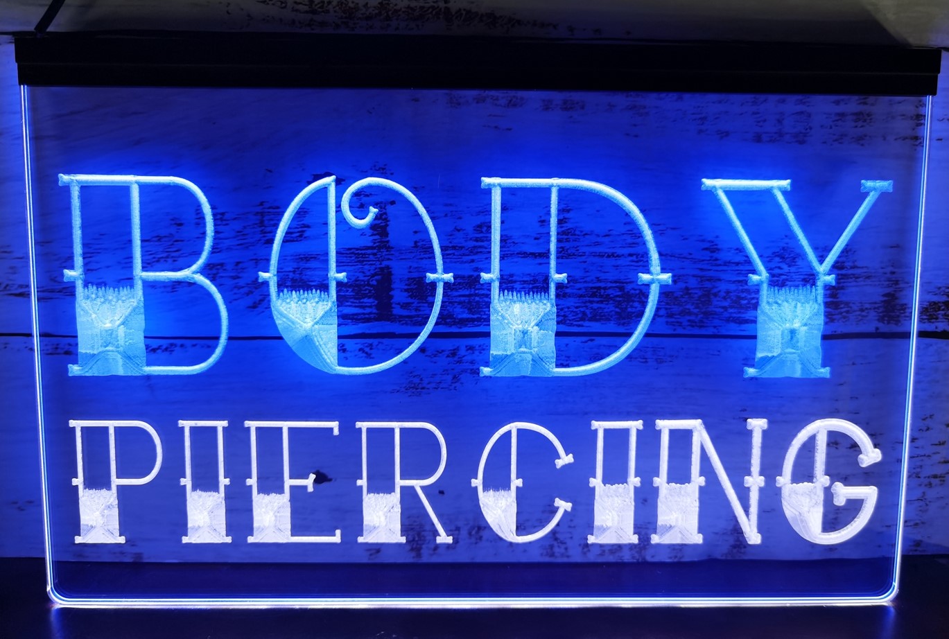 Body Piercing Led Neon Sign Dual Color Tattoo Salon Shop Decor