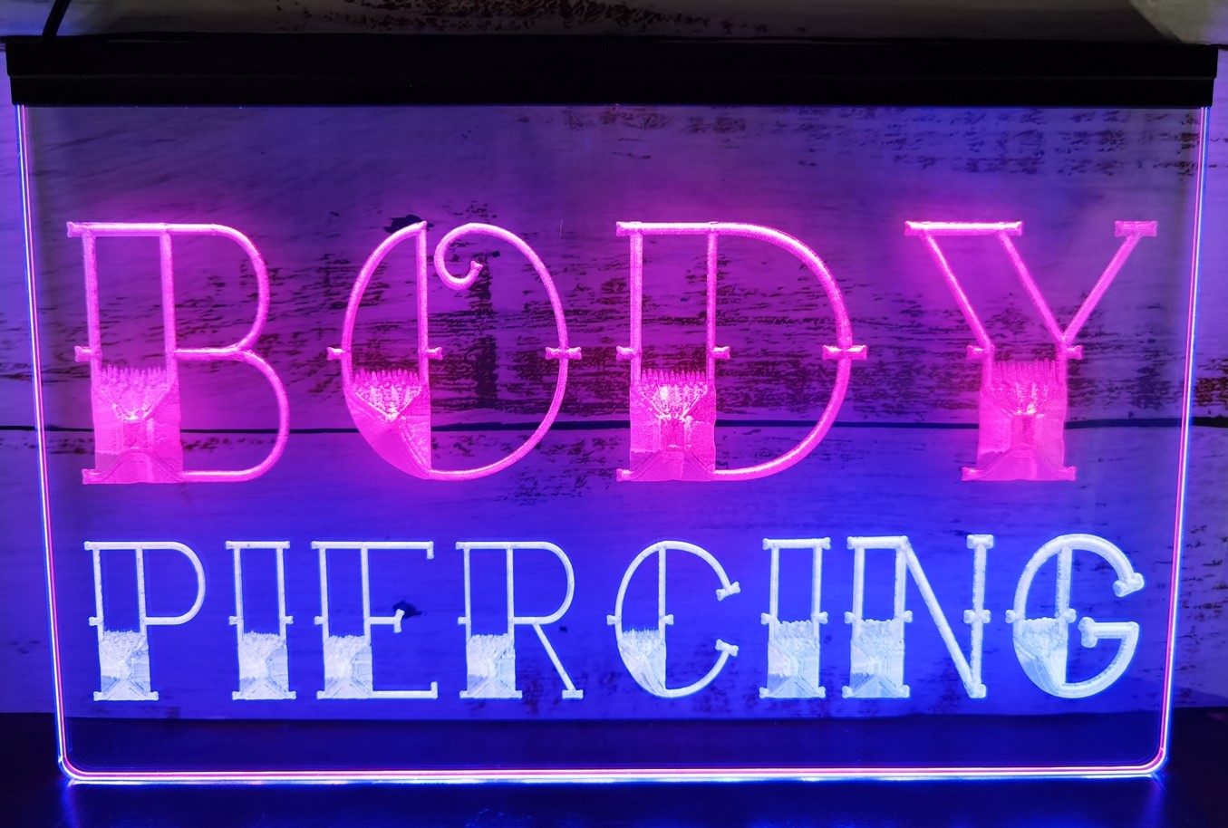 Body Piercing Led Neon Sign Dual Color Tattoo Salon Shop Decor
