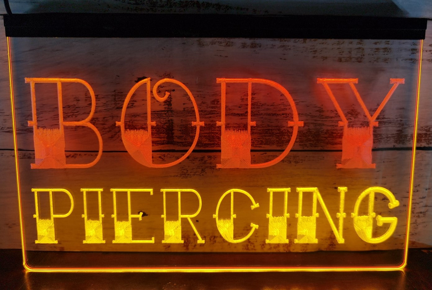 Body Piercing Led Neon Sign Dual Color Tattoo Salon Shop Decor