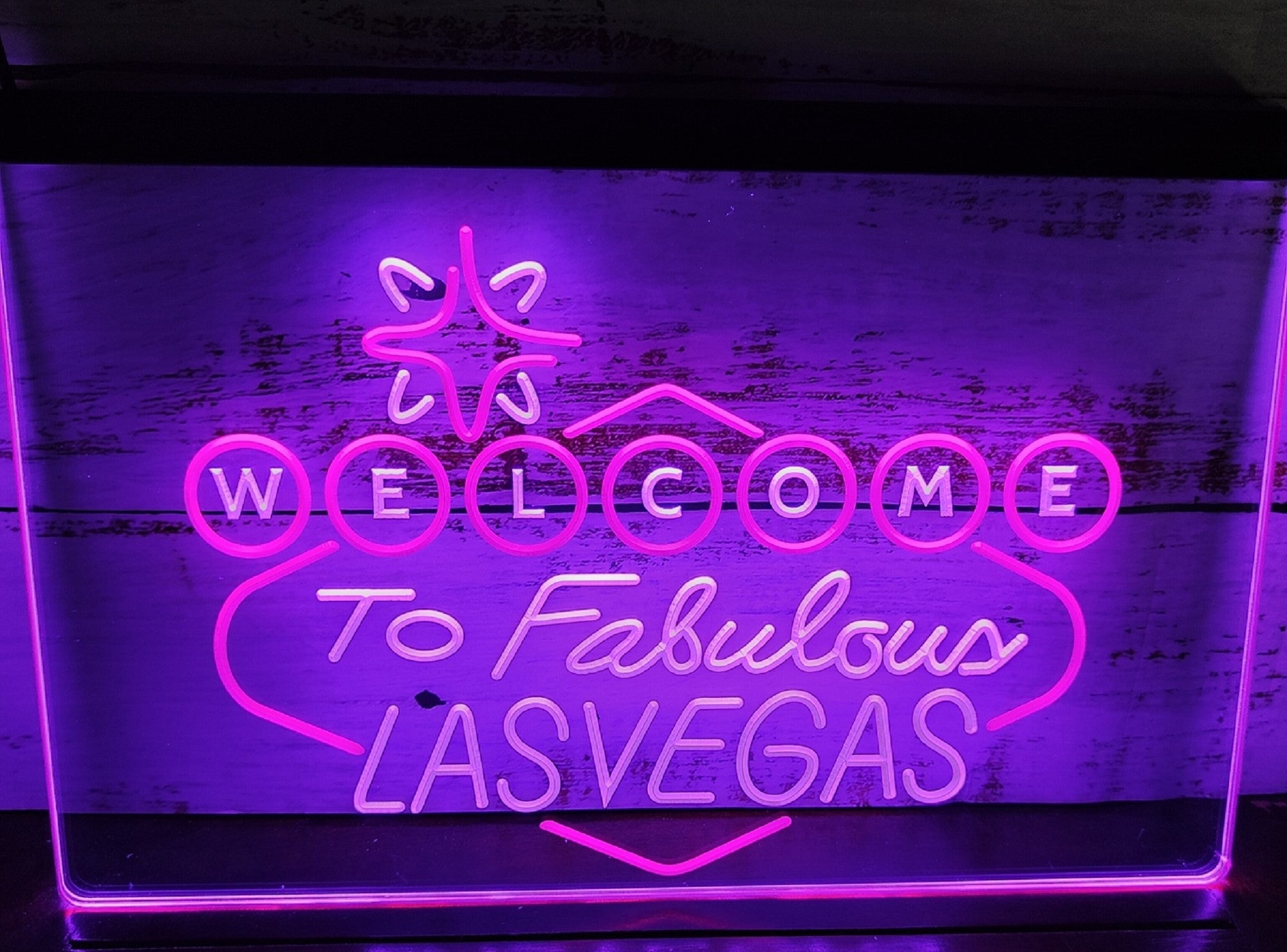 Welcome To Fabulous Las vegas Led Neon Sign Dual Color Wall Or Desktop Decor