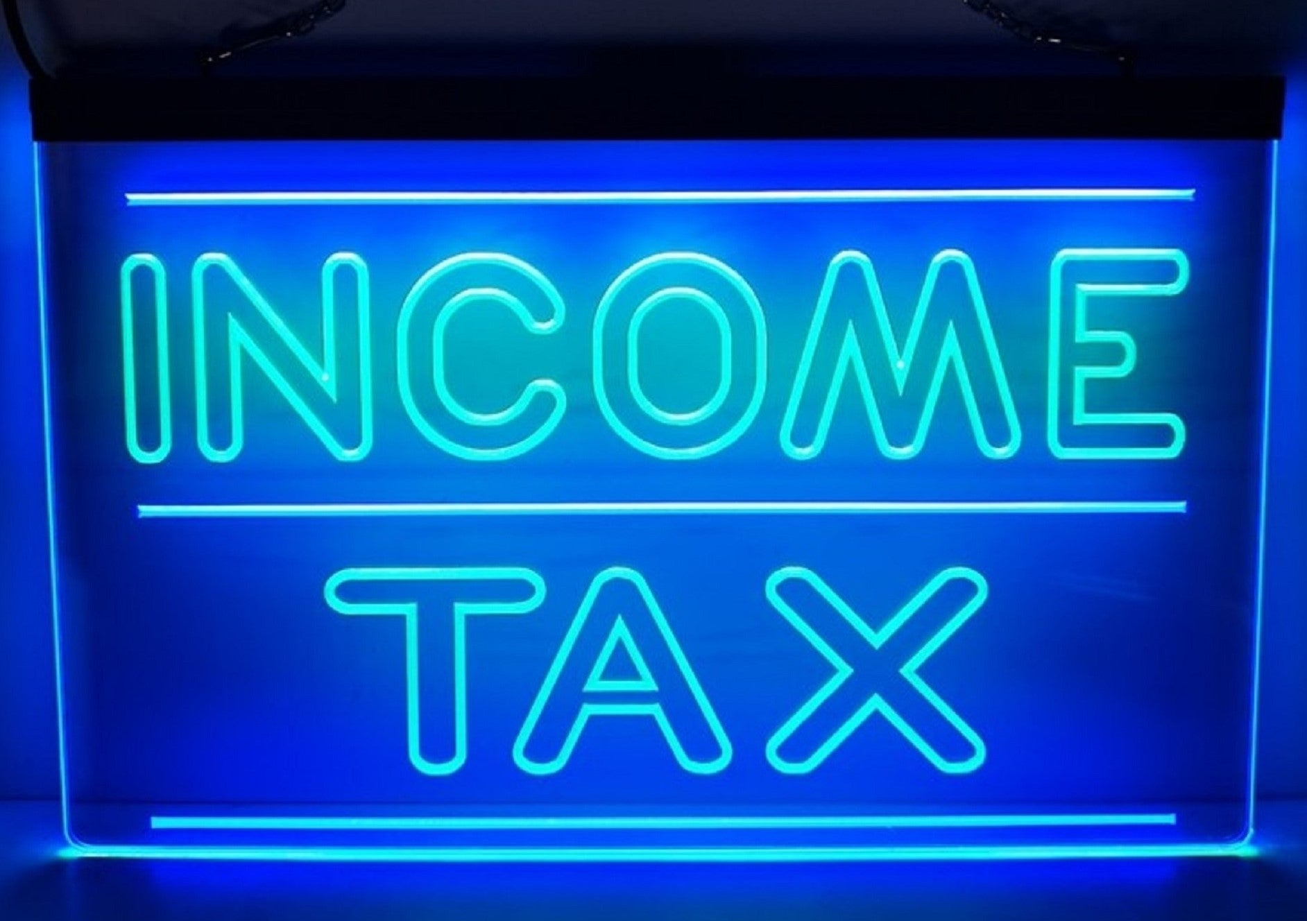 Income Tax Led Neon Sign Dual Color Accountant Income Tax Service Office Decor