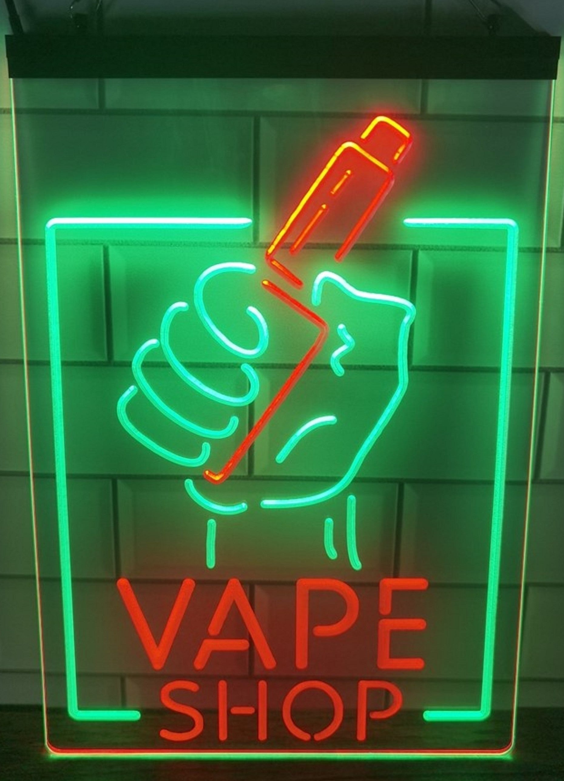 Vape Shop Smoking Led Neon Sign Dual Color Vape Smoke Shop Decor