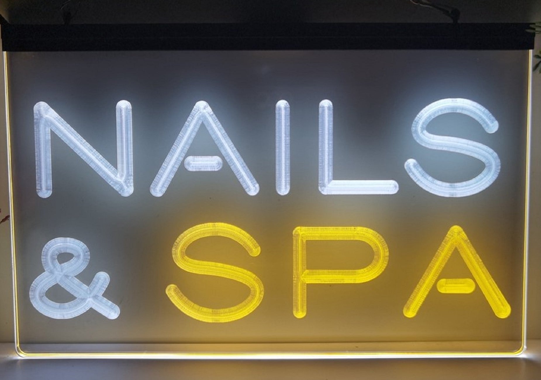 Nails & SPA Led Neon Sign Dual Color Spa Beauty Salon Decor Wall Hanging OR Desktop