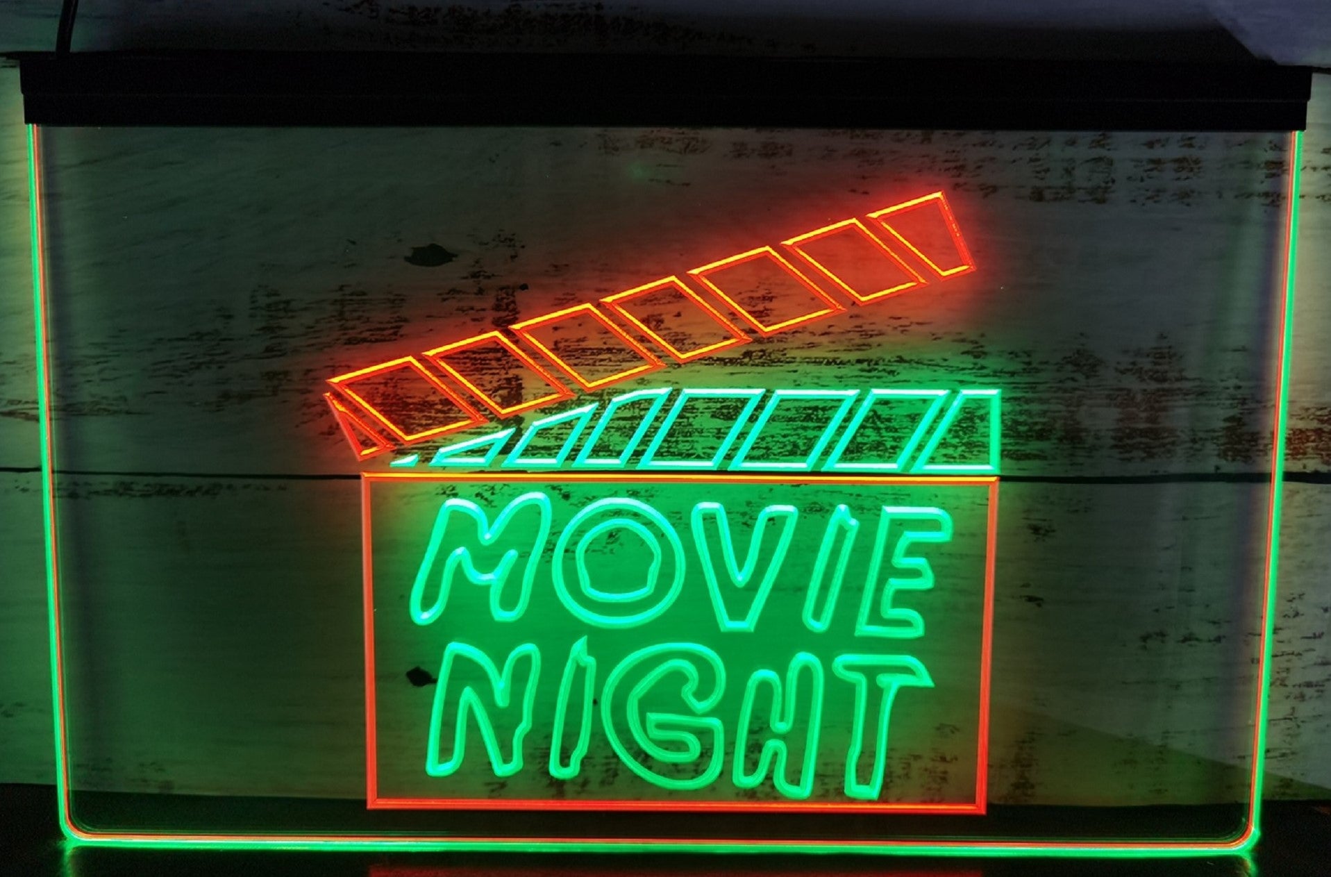 Movie Night Led Neon Sign Dual Color Studio Cinema Theatre Home Movie Room Decor