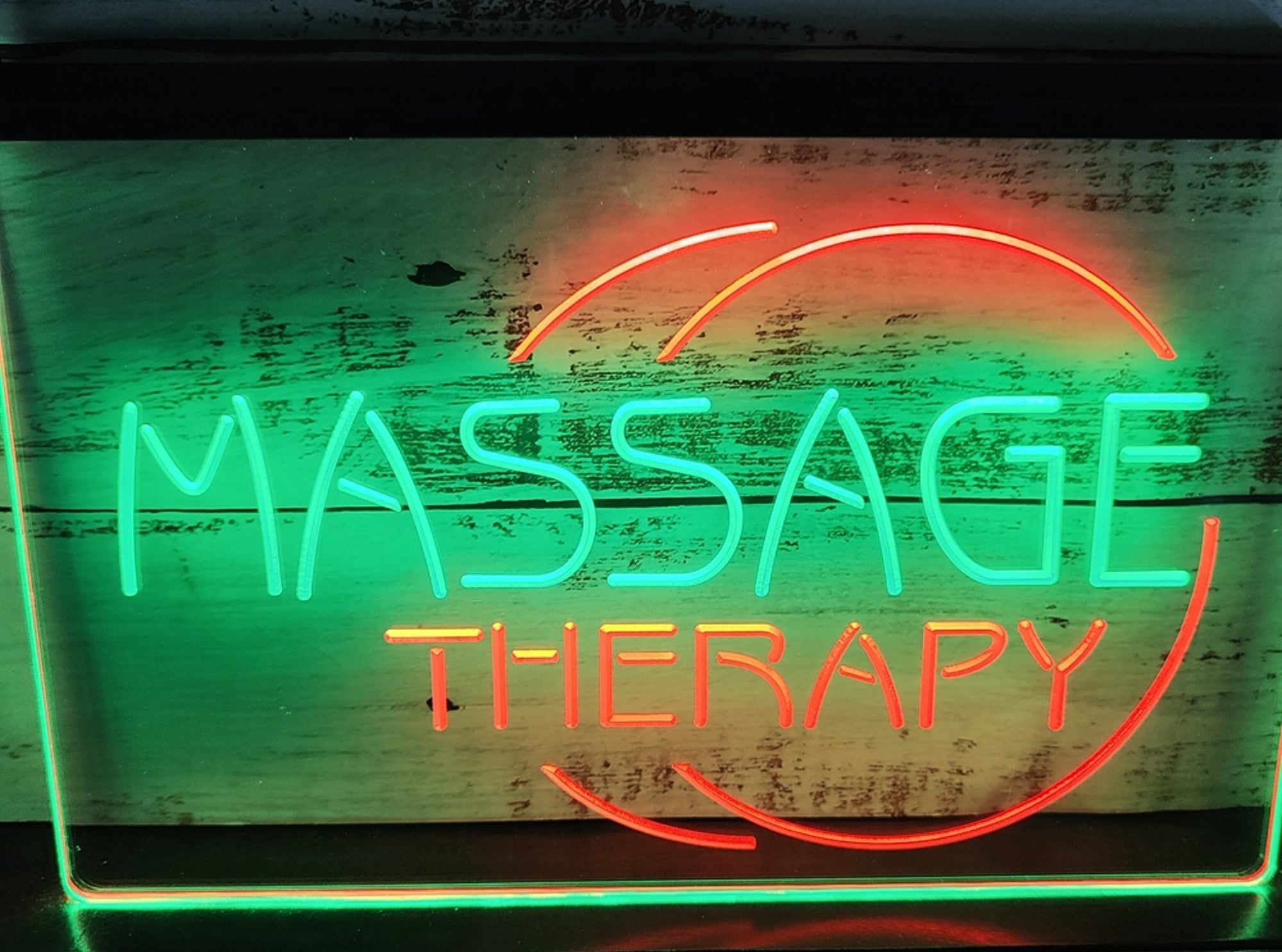 Massage Therapy Led Neon Sign Dual Color Massage Spa Beauty Salon Decor