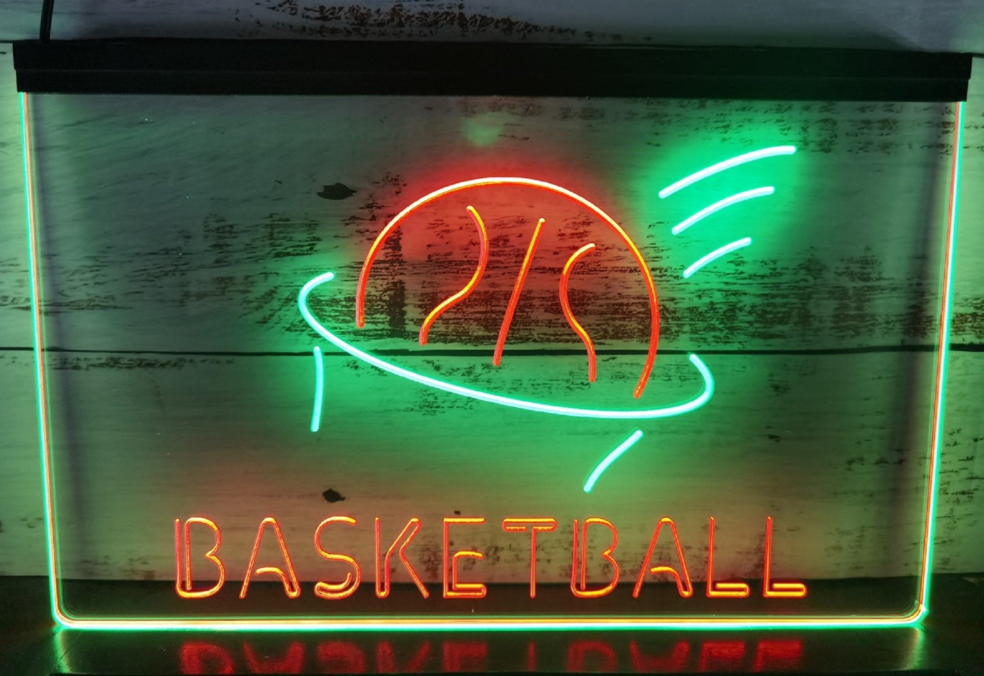 Basketball Led Neon Sign Dual Color Home Gym Sport Club Wall Or Desktop Decor