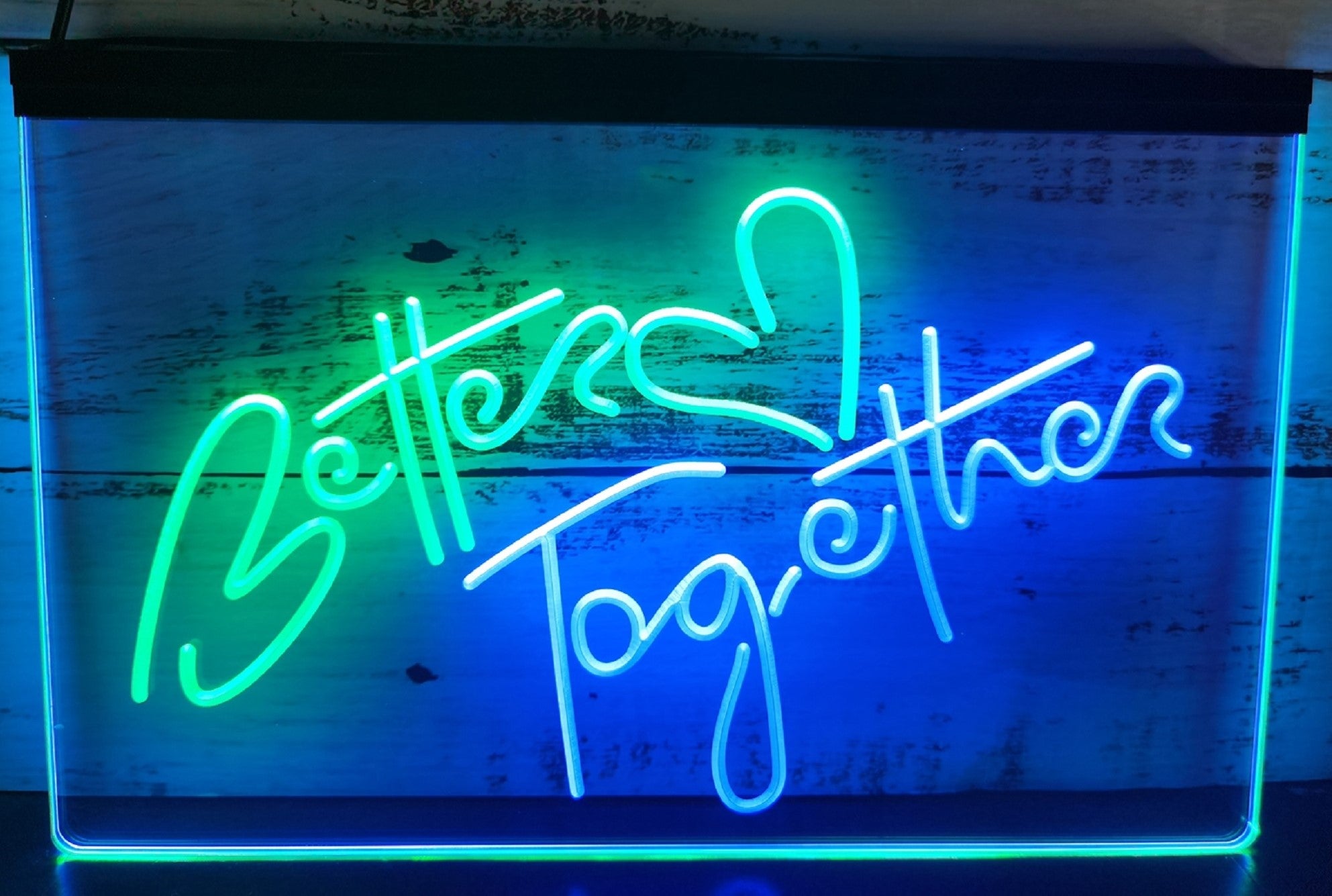 Better Love Together Led Neon Sign Dual Color Home Office Wedding Party Decor
