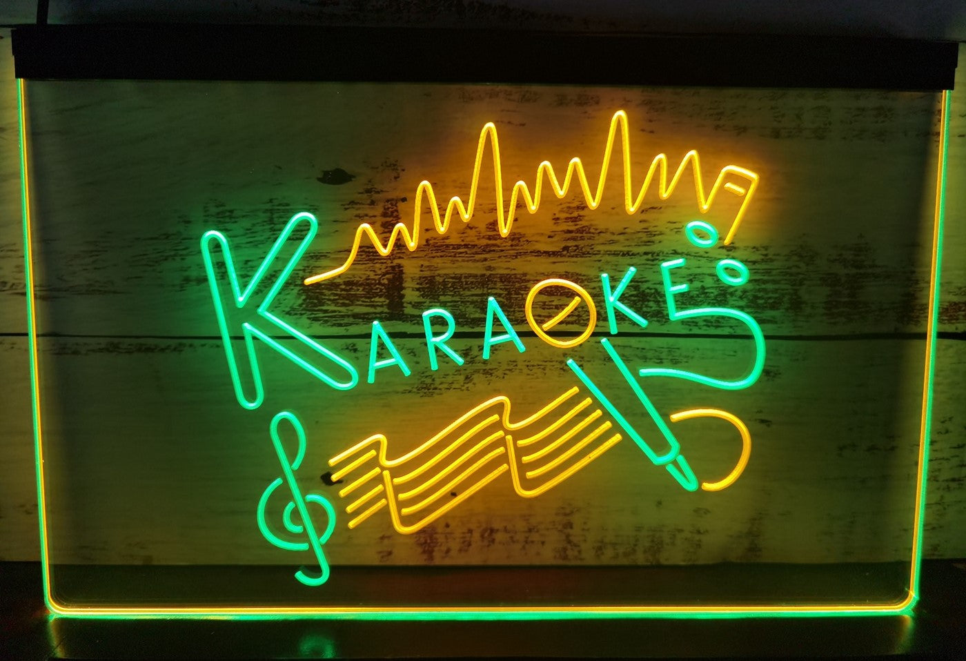 Karaoke Music Led Neon Sign Dual Color Home Music Room Studio Music Shop Decor