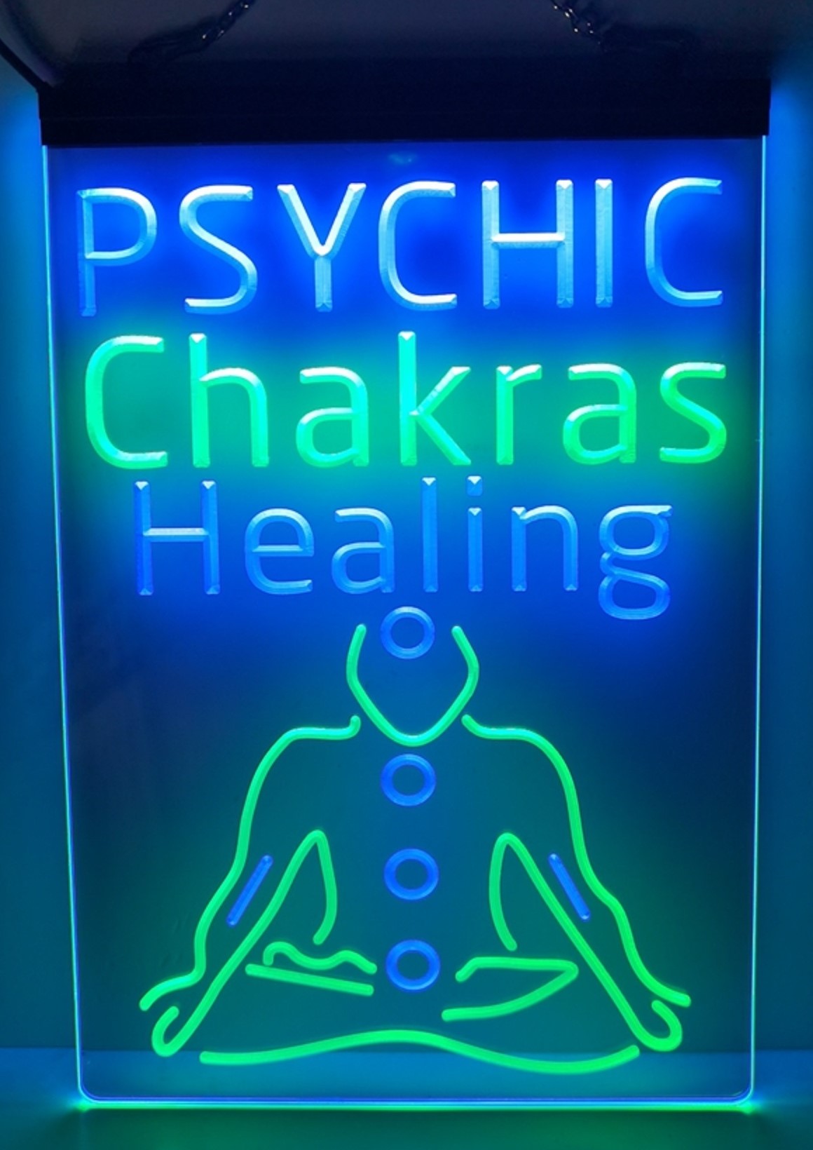 Psychic Chakras Healing Led Neon Sign Dual Color Tarot Shop Decor Wall Hanging OR Desktop