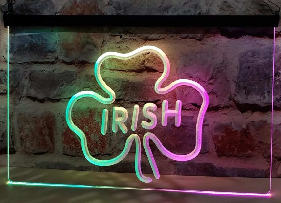Shamrock Ireland Led Neon Sign Multi Mode Wall Hanging Or Desktop Decor
