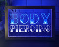 Body Piercing Led Neon Sign Framed Tattoo Salon Shop Decor