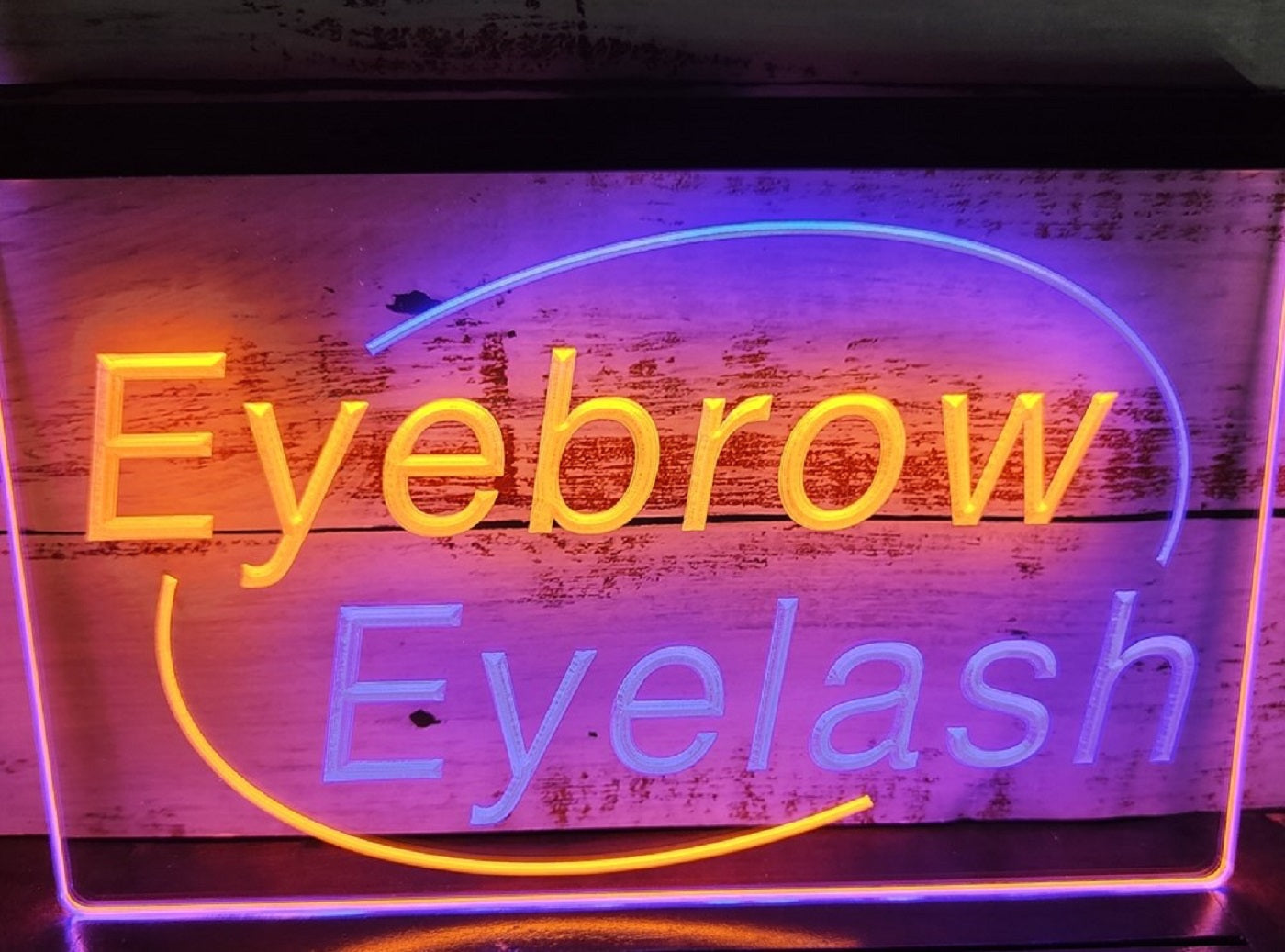 Eyebrow Eyelash Led Neon Sign Dual Color Beauty Salon Decor
