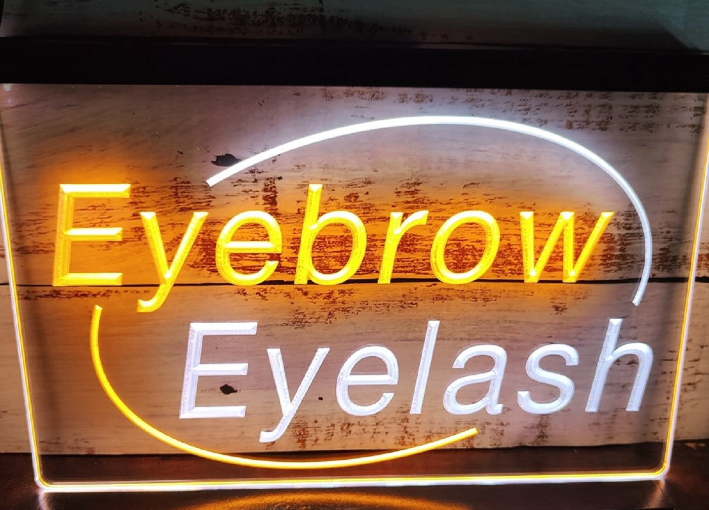 Eyebrow Eyelash Led Neon Sign Dual Color Beauty Salon Decor