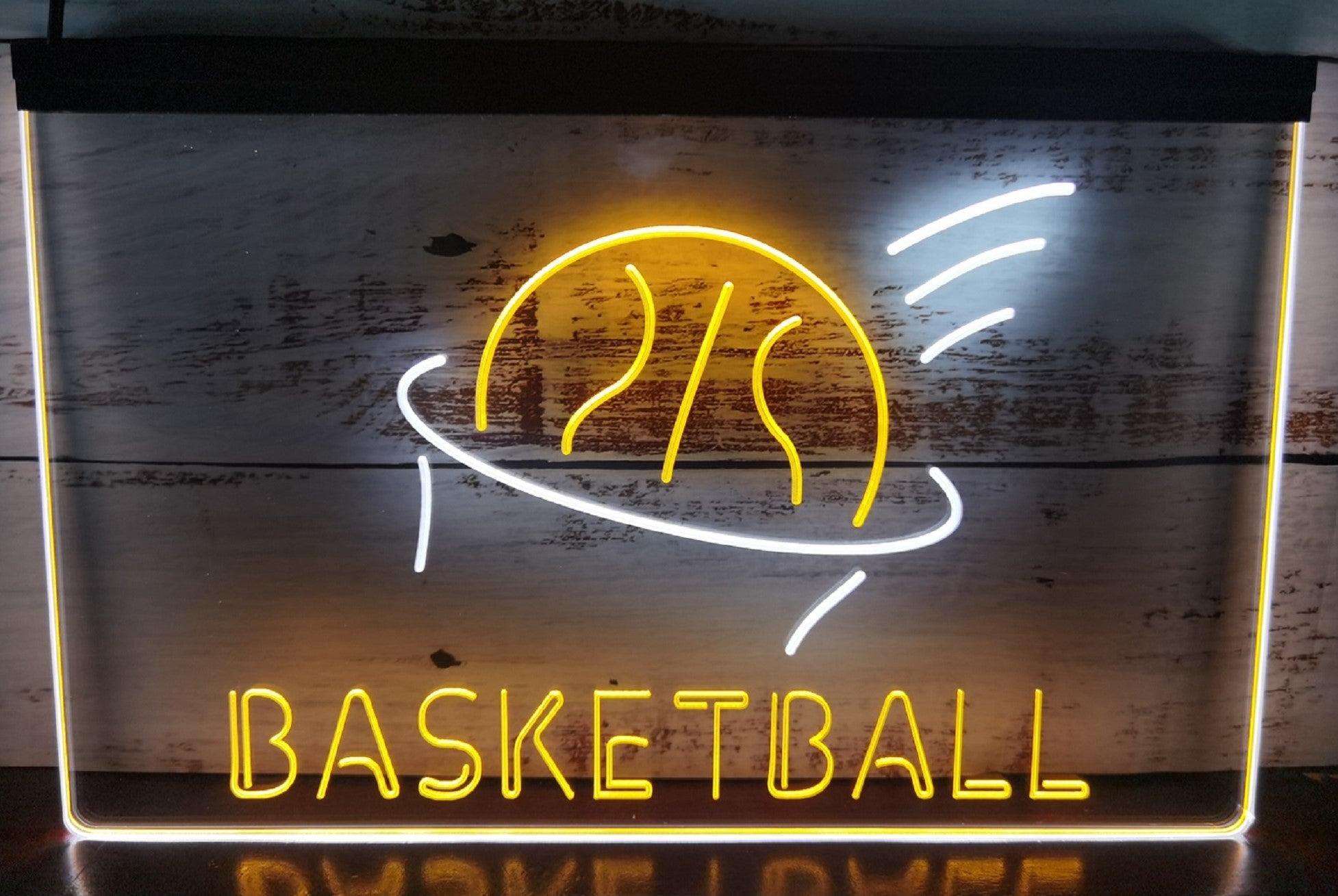 Basketball Led Neon Sign Dual Color Home Gym Sport Club Wall Or Desktop Decor