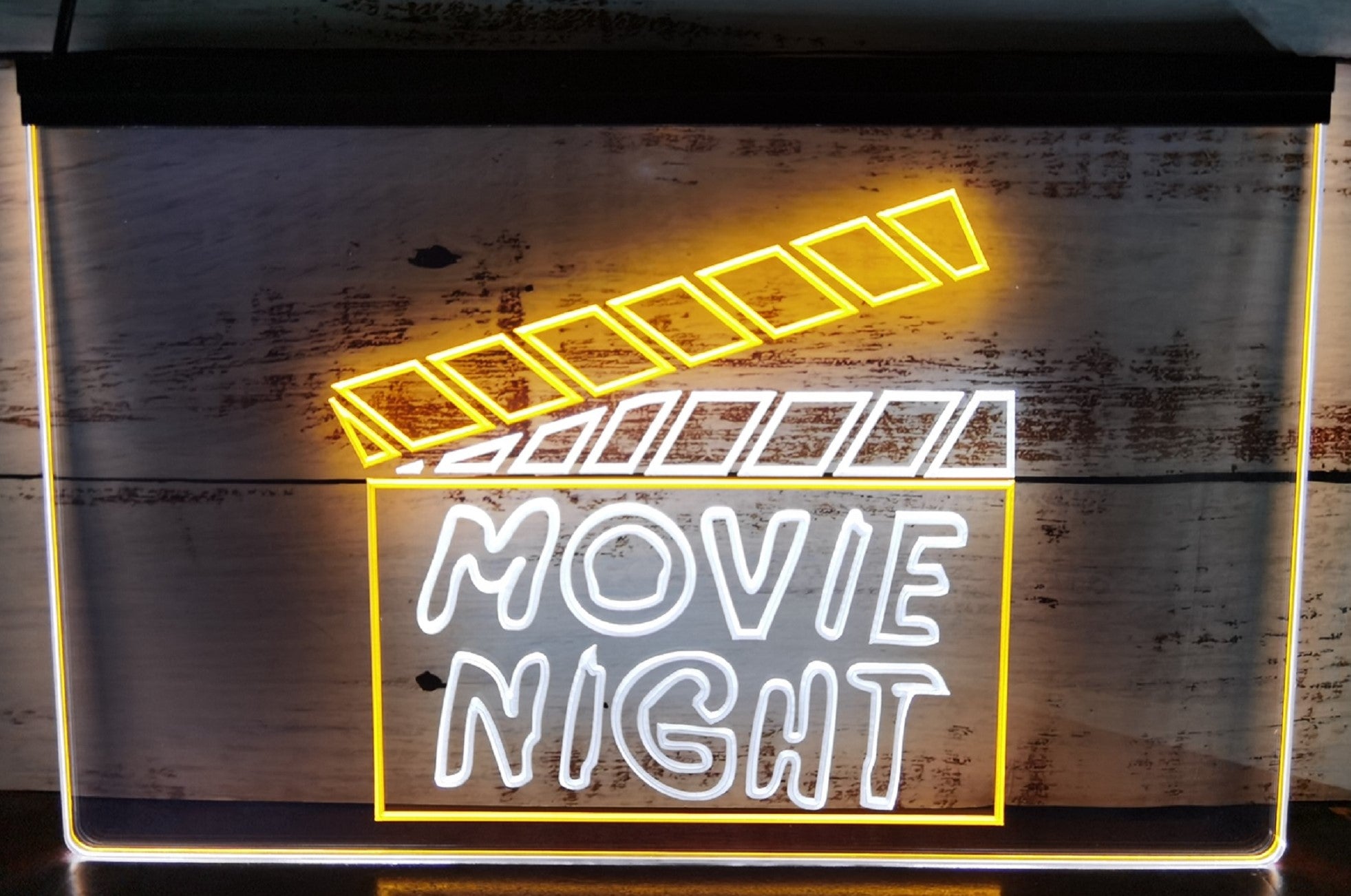 Movie Night Led Neon Sign Dual Color Studio Cinema Theatre Home Movie Room Decor