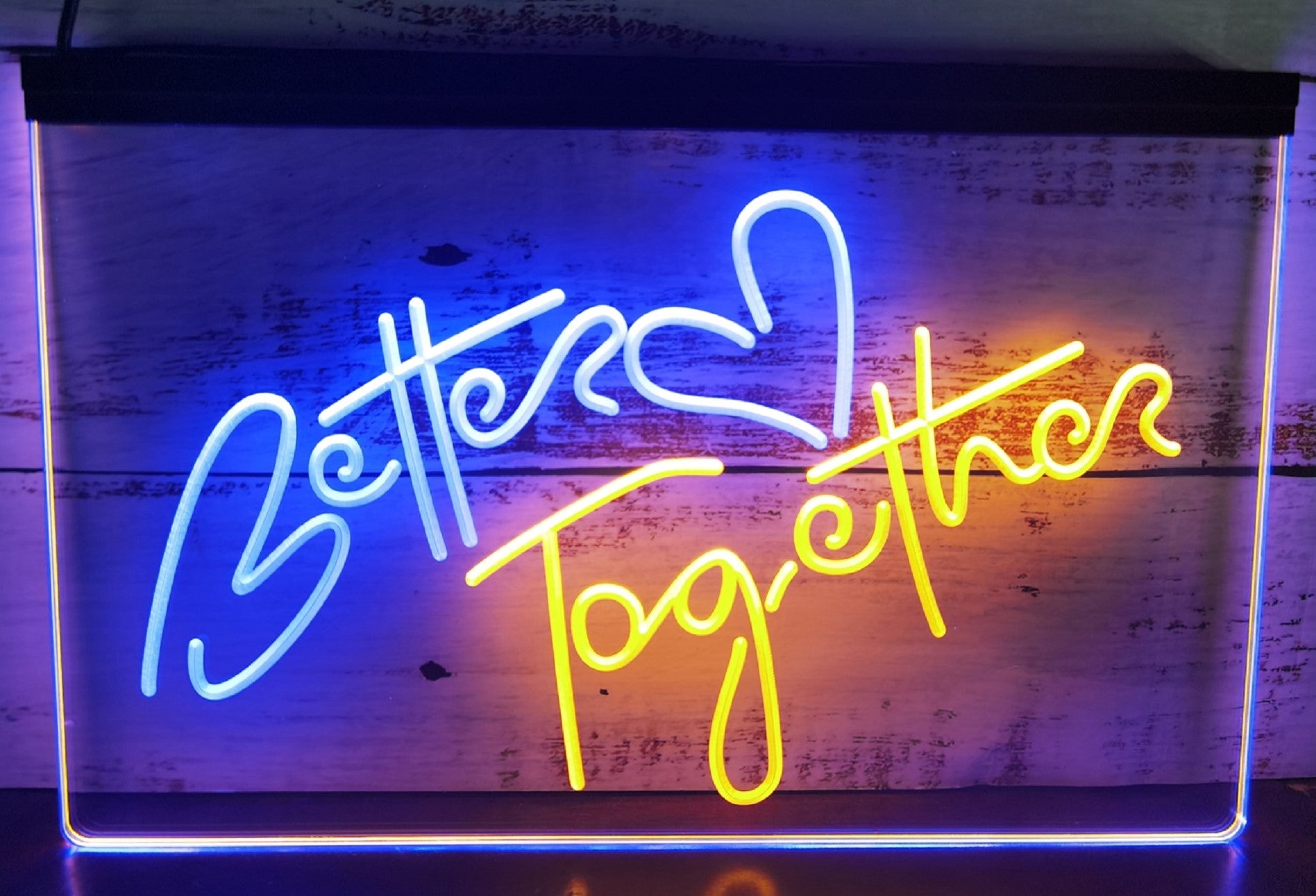 Better Love Together Led Neon Sign Dual Color Home Office Wedding Party Decor
