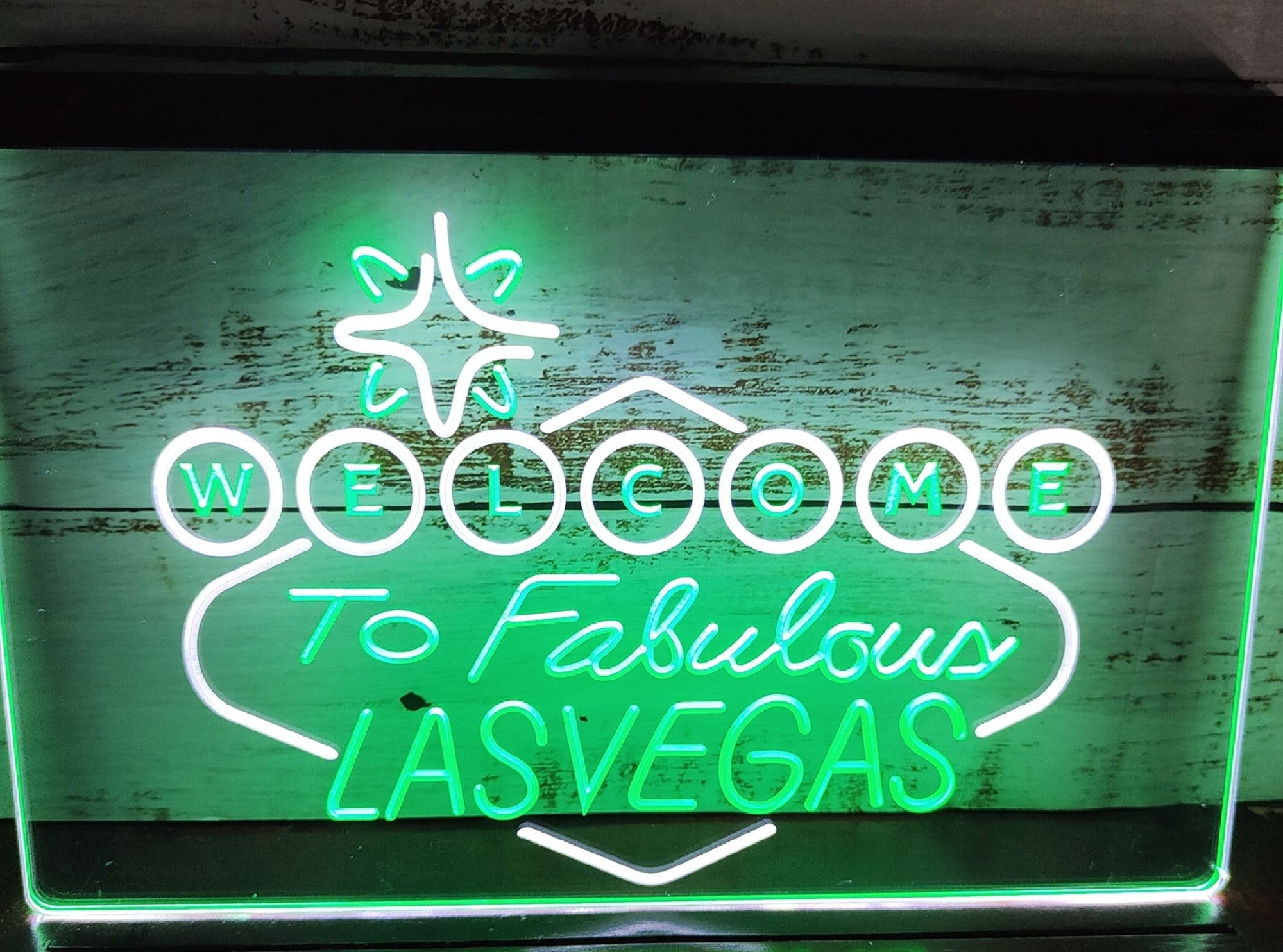 Welcome To Fabulous Las vegas Led Neon Sign Dual Color Wall Or Desktop Decor