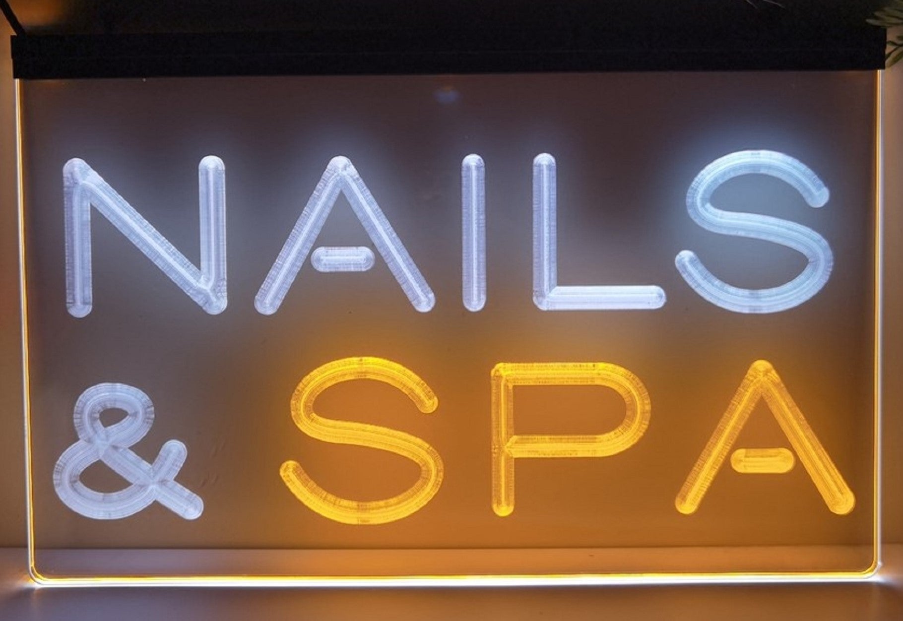 Nails & SPA Led Neon Sign Dual Color Spa Beauty Salon Decor Wall Hanging OR Desktop