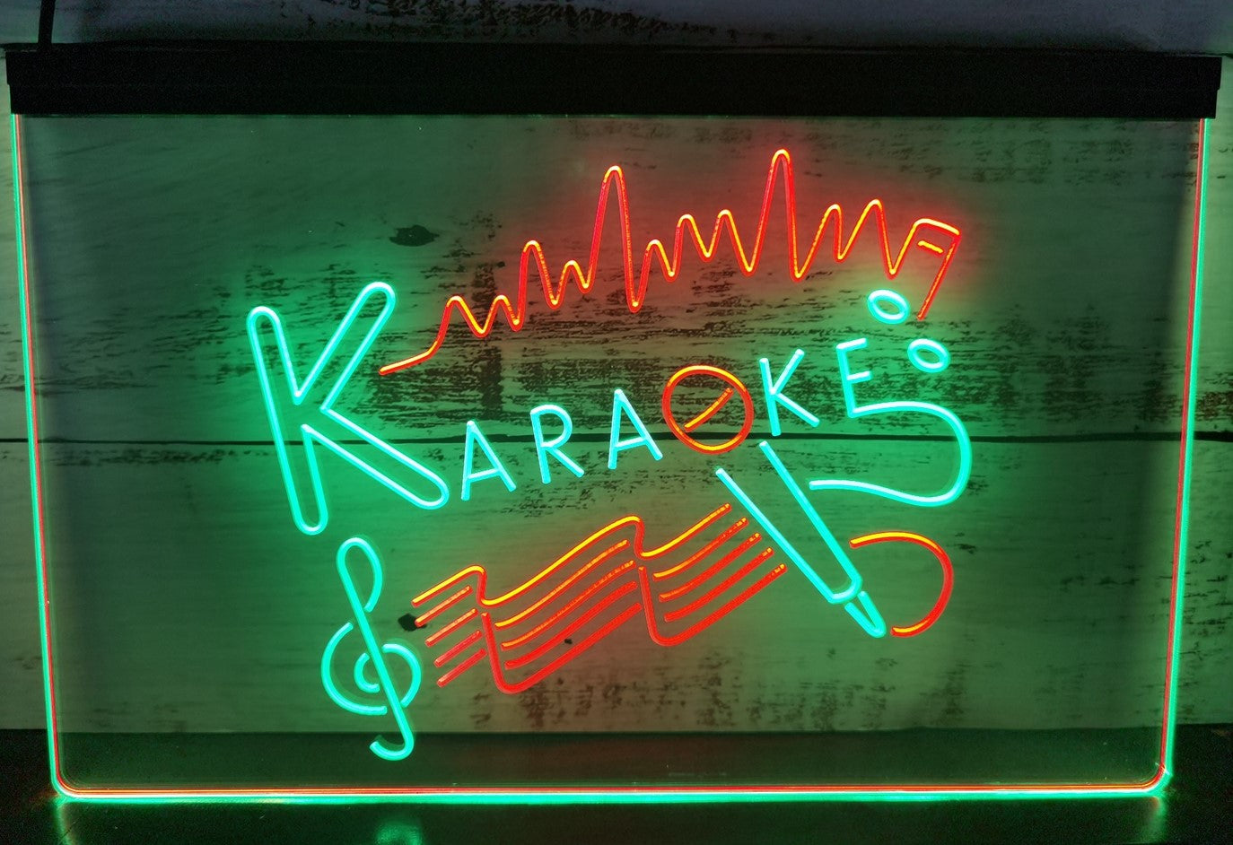 Karaoke Music Led Neon Sign Dual Color Home Music Room Studio Music Shop Decor