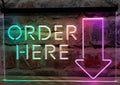 Order Here Led Neon Sign Multi Mode Restaurant Coffee Shop Decor
