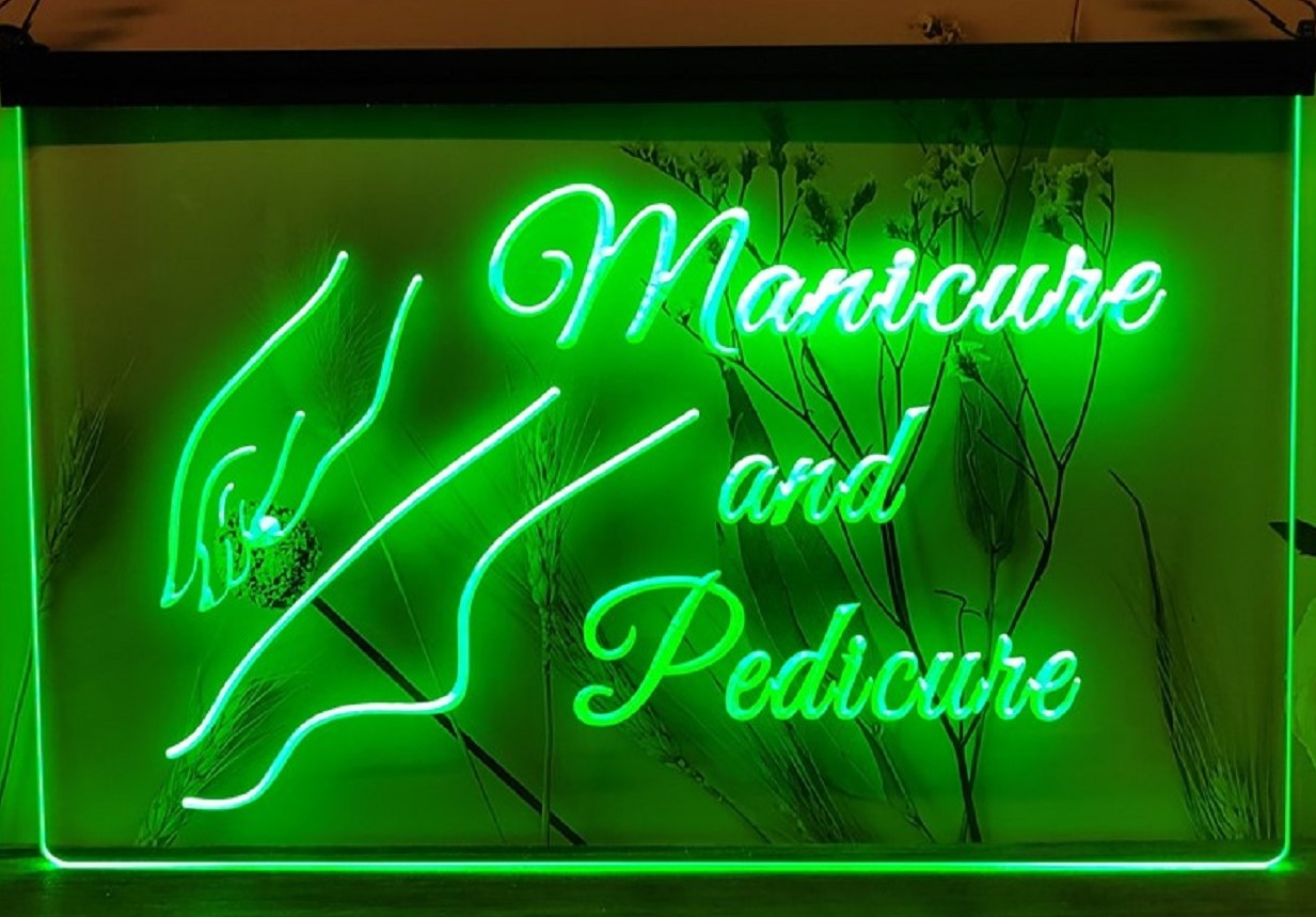 Manicure And Pedicure Salon Led Neon Sign Beauty Salon Decor Wall Or Desktop