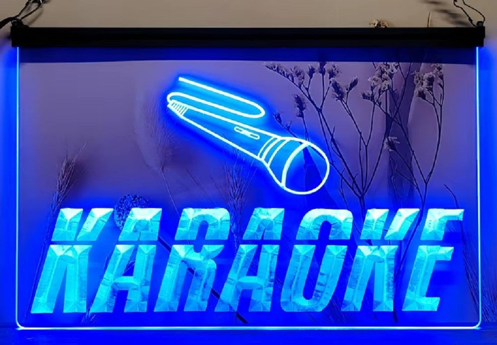 Karaoke Mic Led Neon Sign Home Music Room Recording Studio Karaoke Club Decor